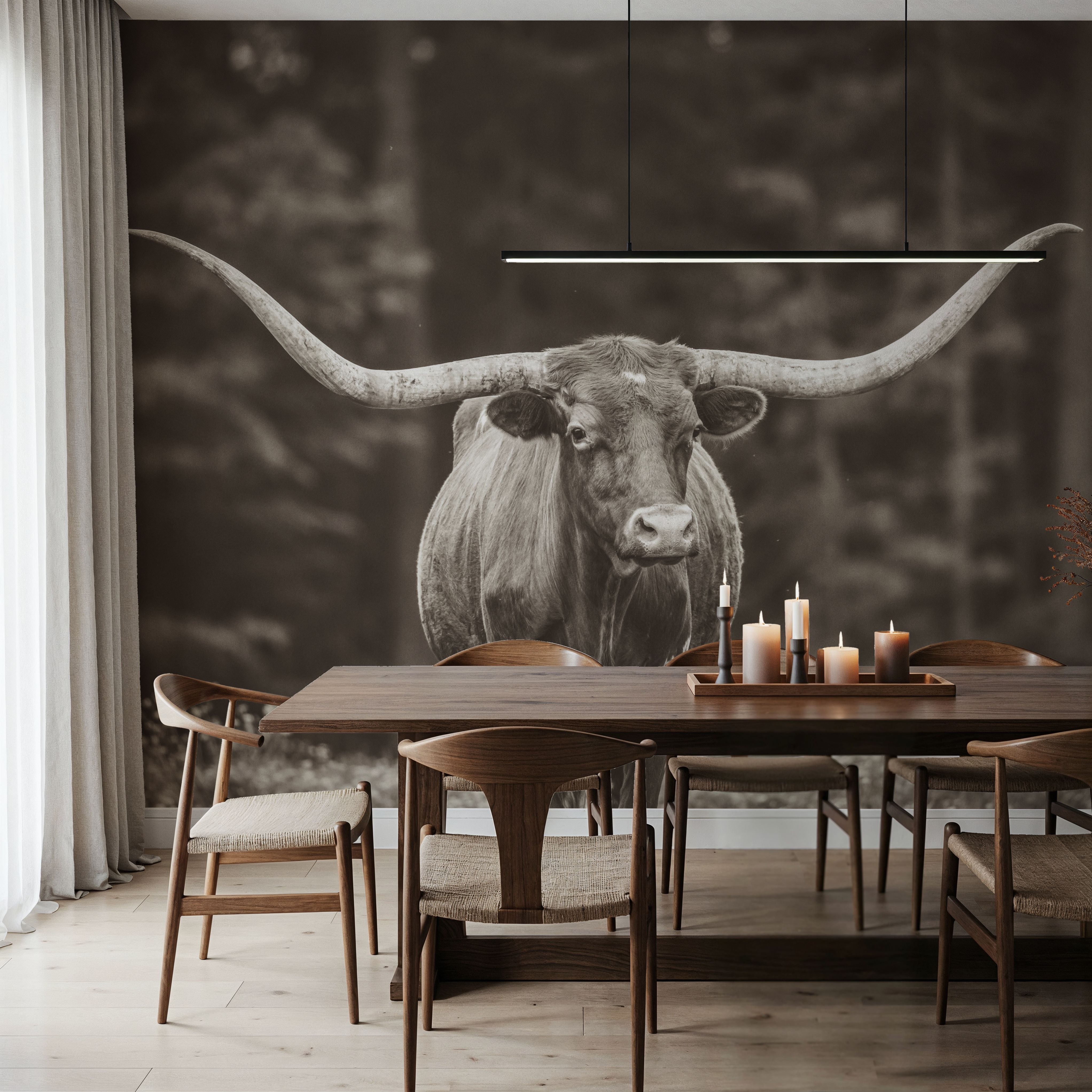 Longhorn Flowers Sepia