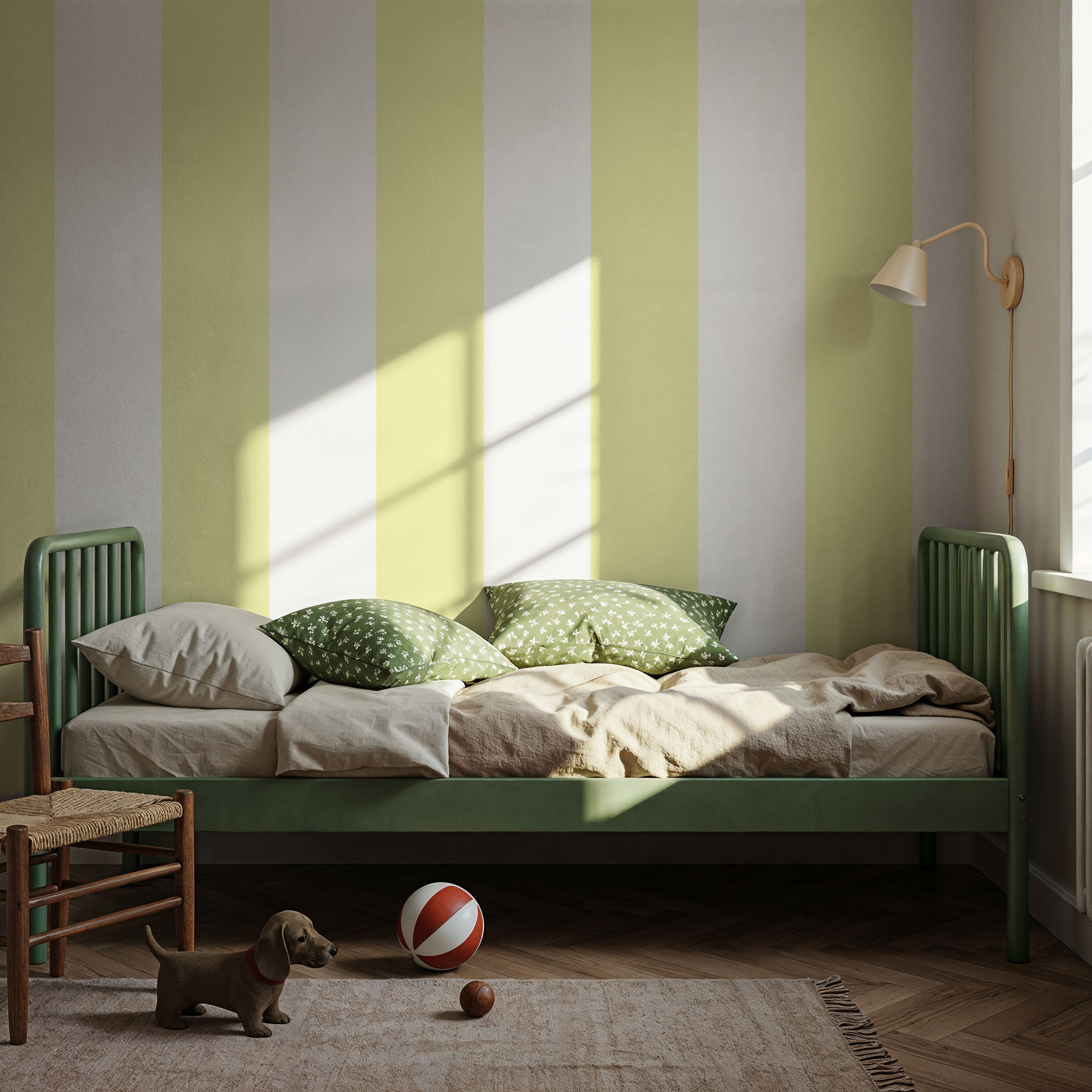 Scalloped Circus Stripes, Yellow