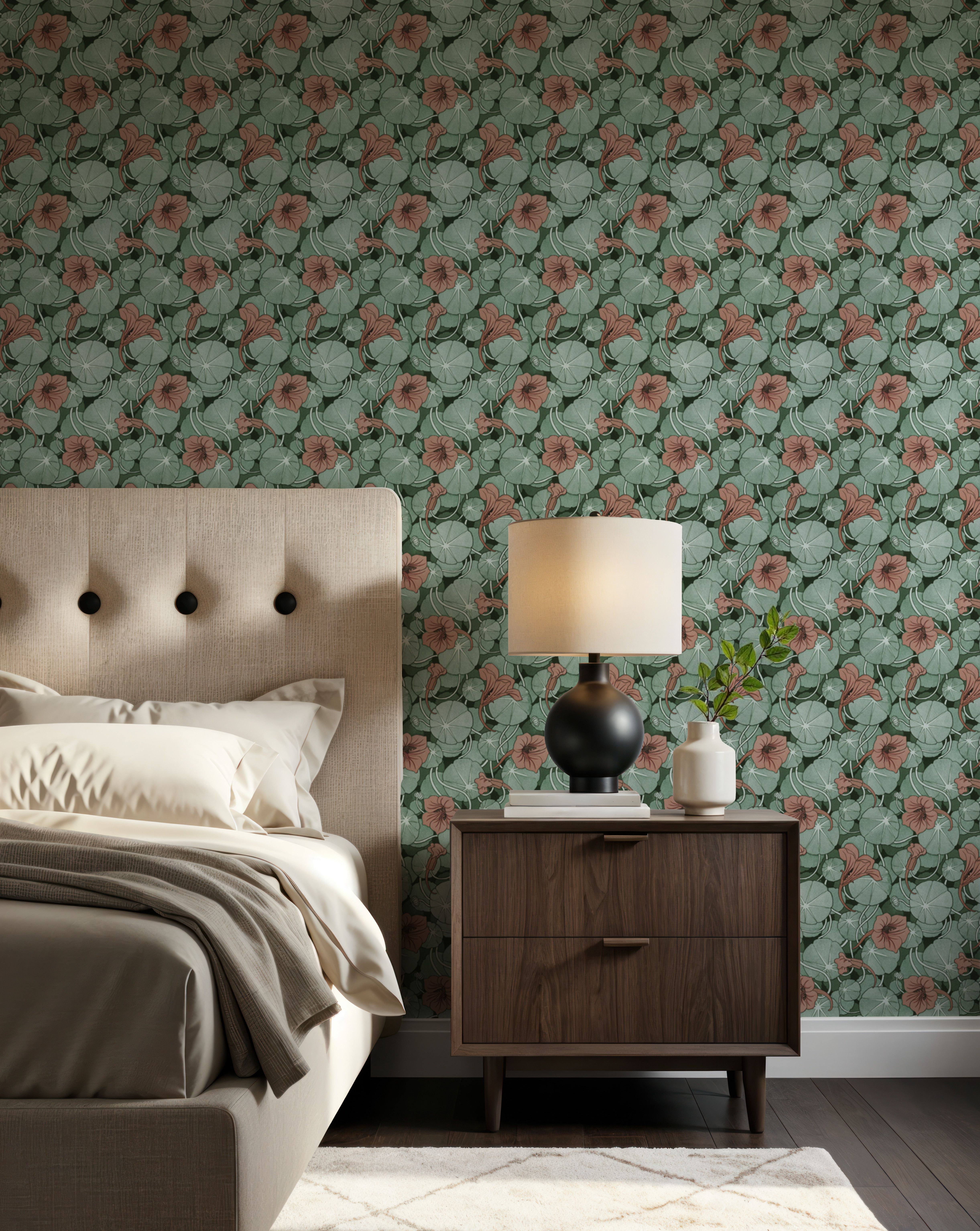 Nasturtium Verdure, Peachy Rose