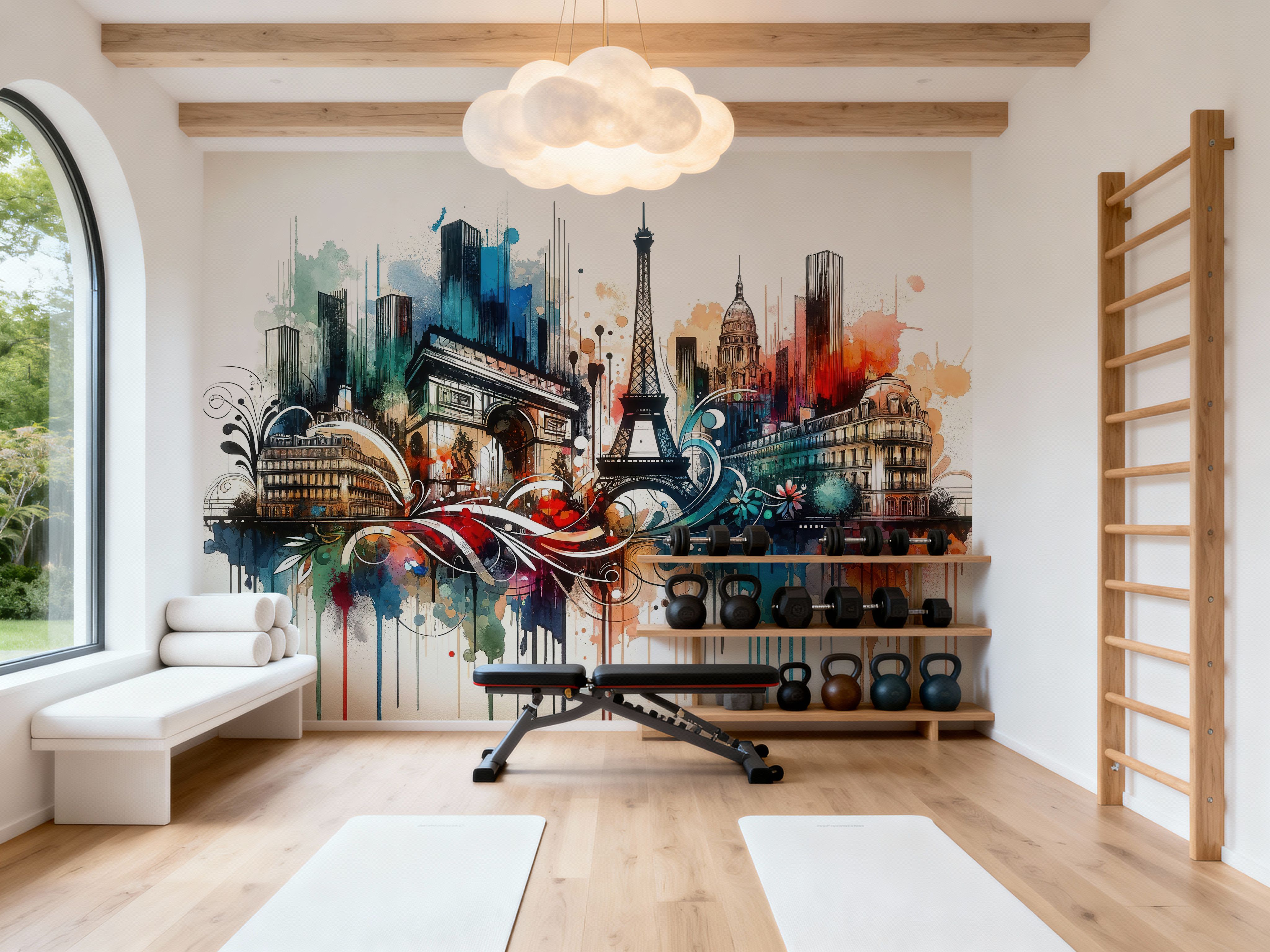 Watercolor Skyline Paris III