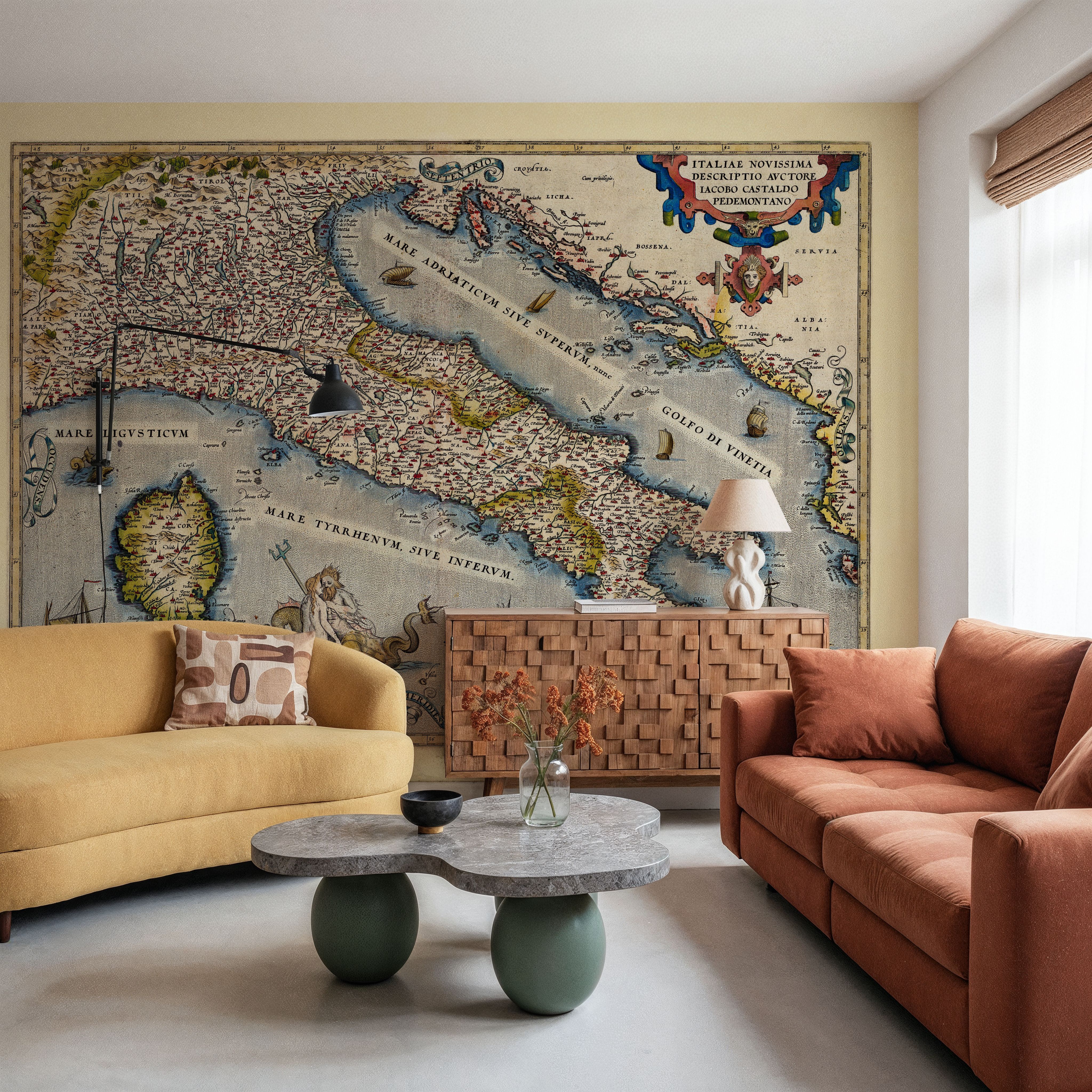Old Map of Italy, 1570