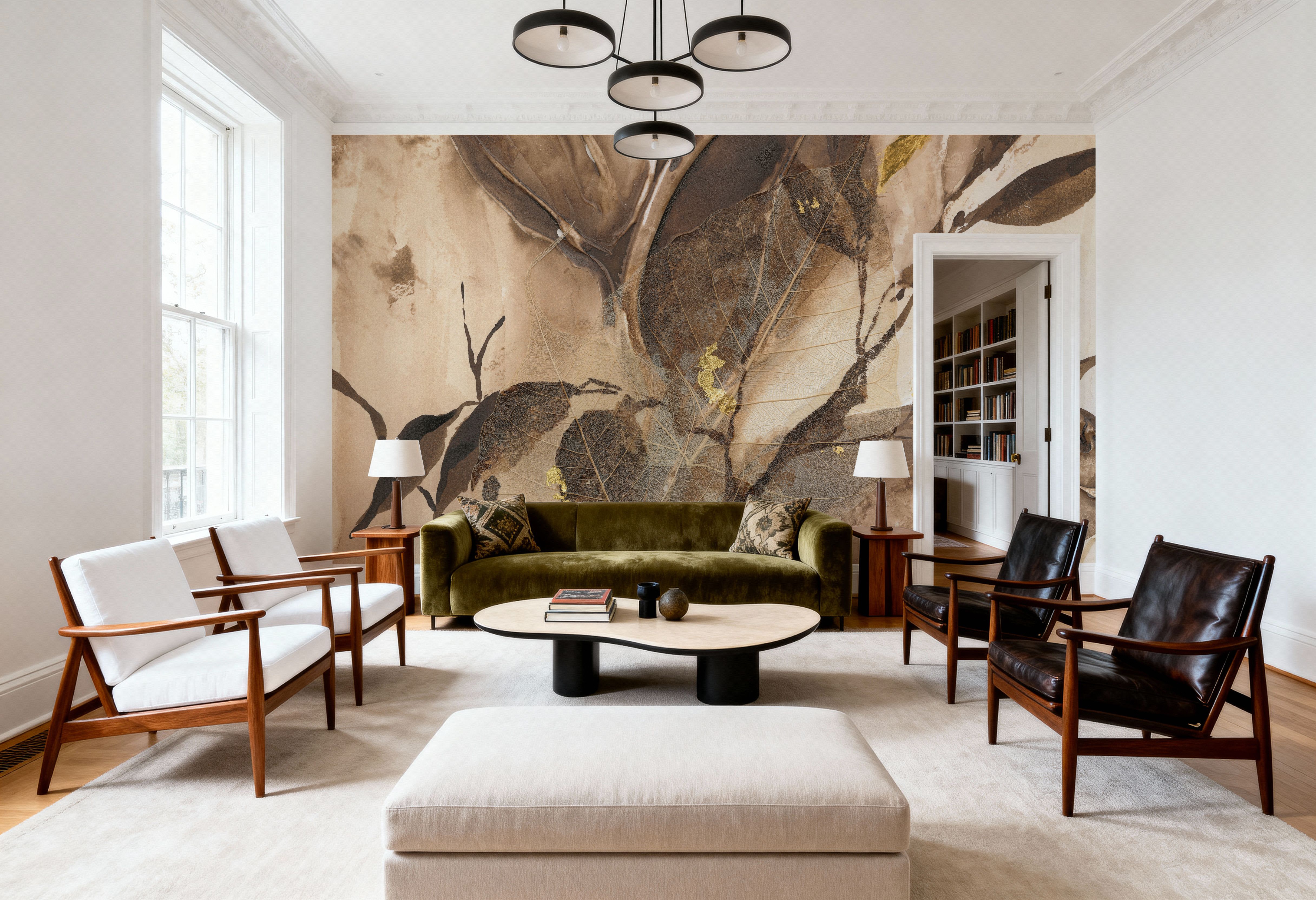 Gilded Leaf Collage I