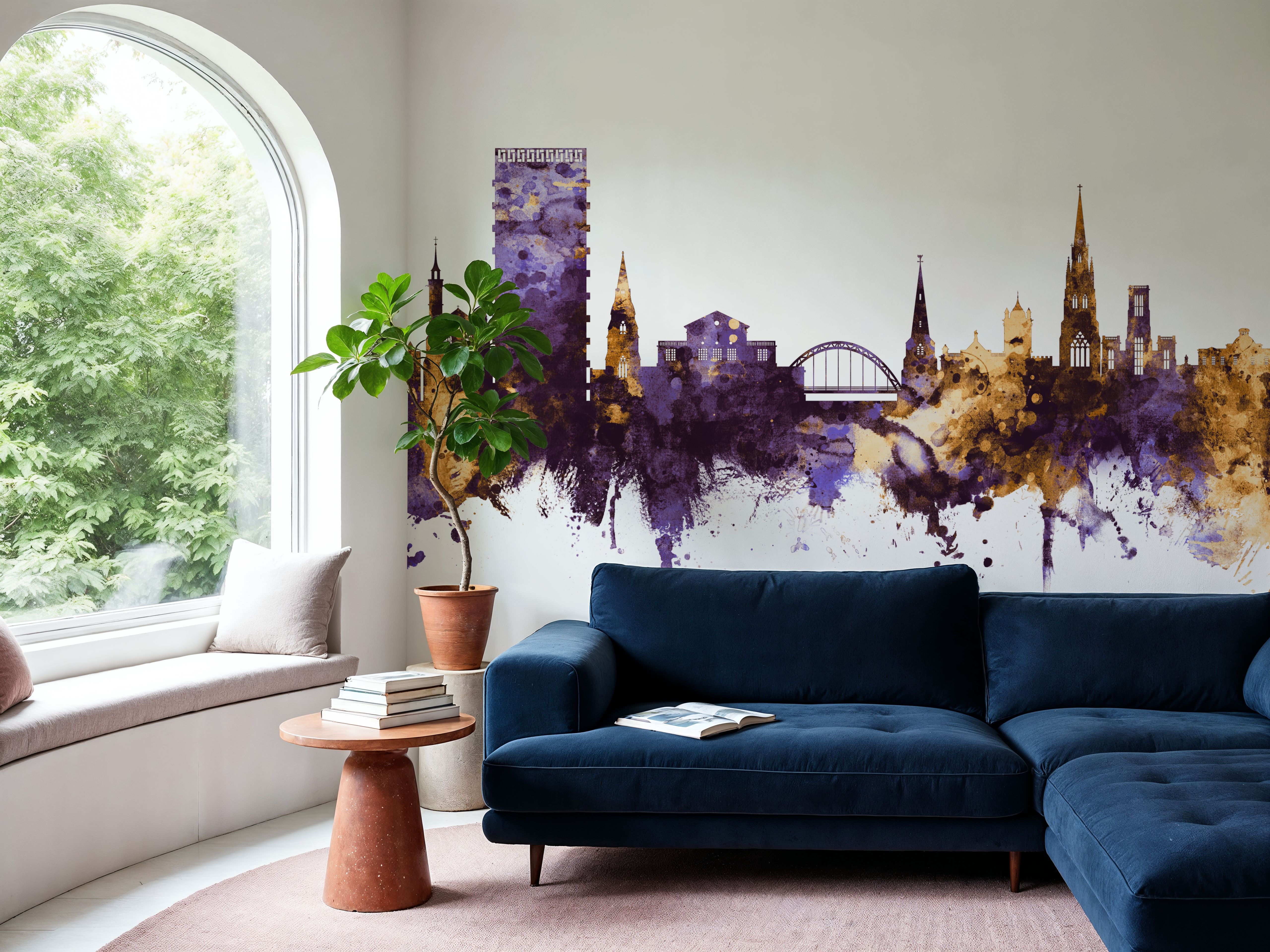 Cheltenham England Skyline Purple & Gold