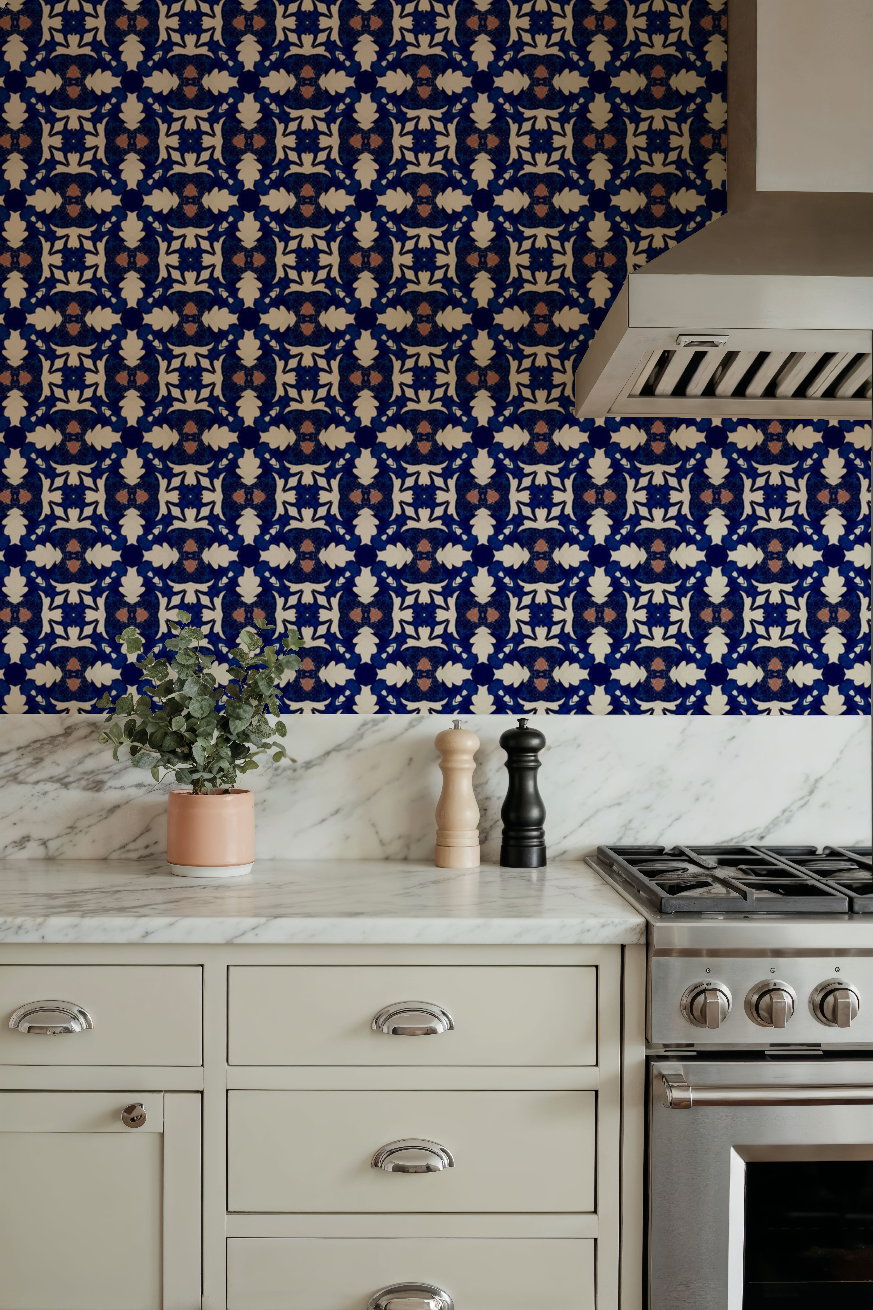 Nara Leaves On Indigo