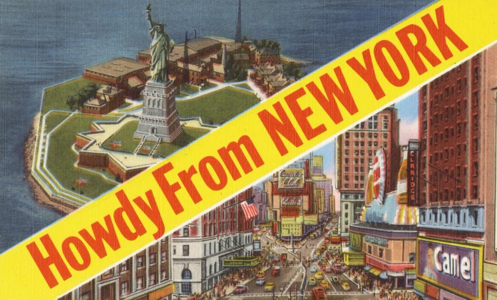 Howdy From New York  - Screenprint Postcard