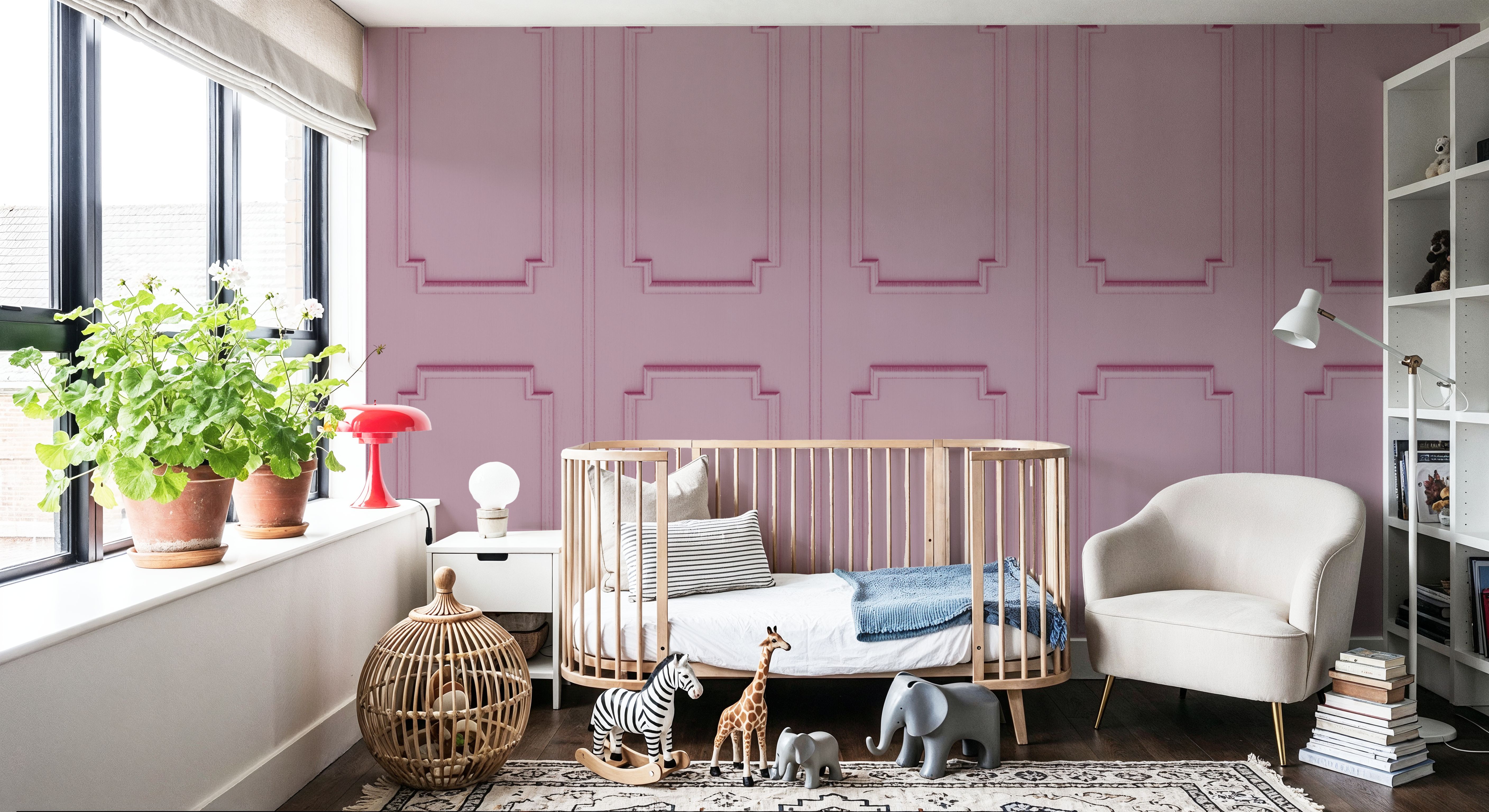 Faux Wall Panel Moulding, Pink