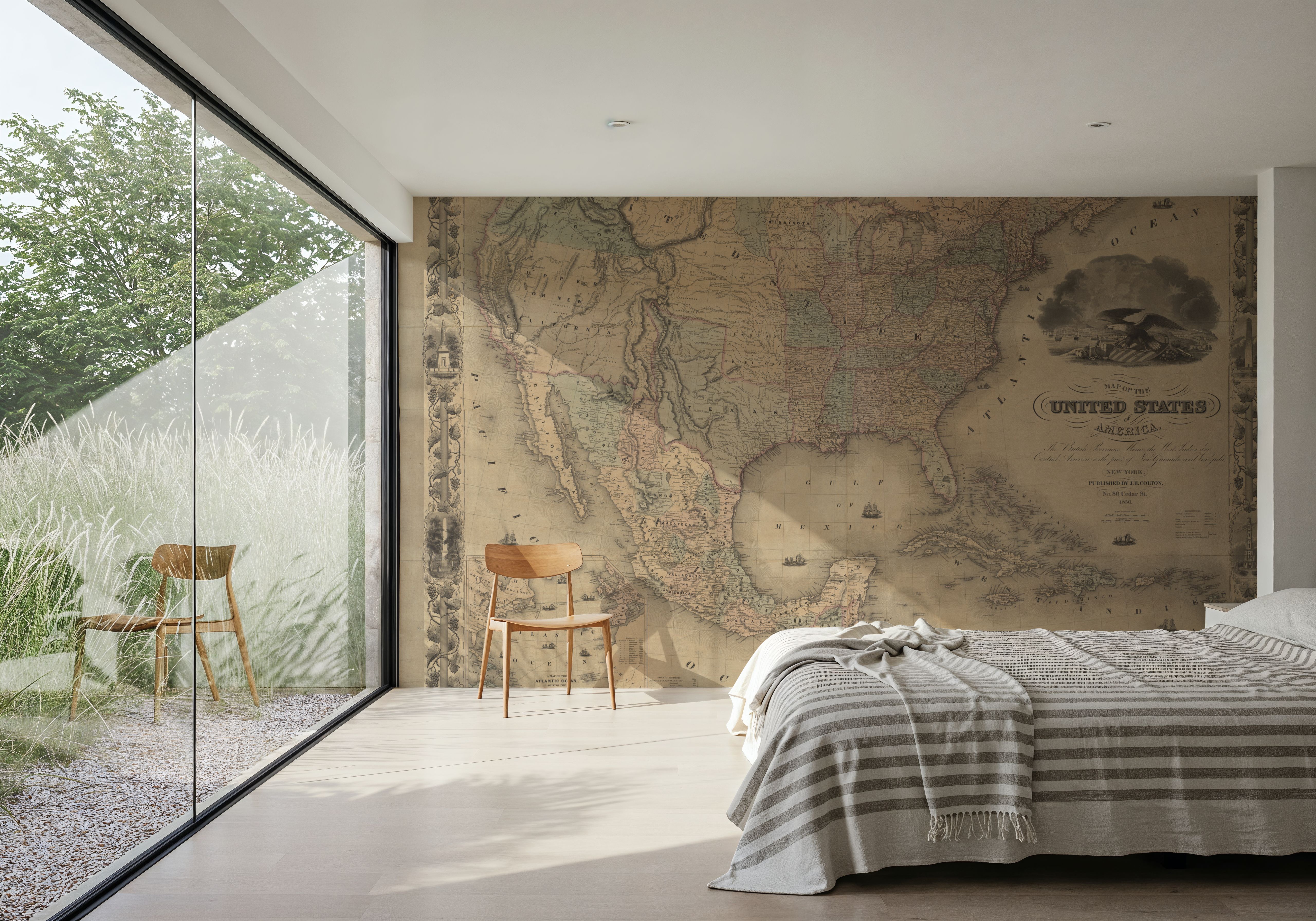 Colton's Unites States Map 1850, Wallpaper