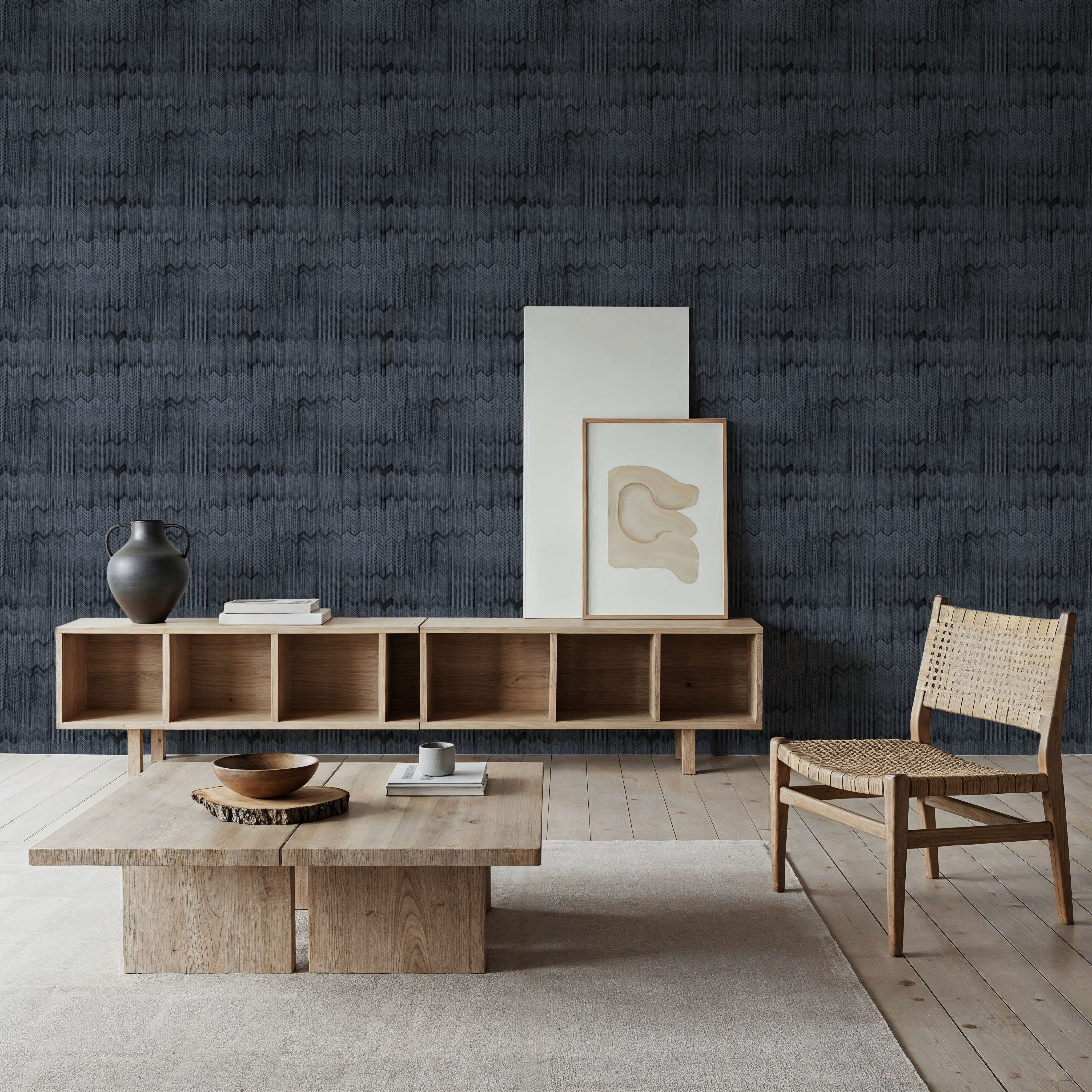 Staggered Zig-Zag, Denim