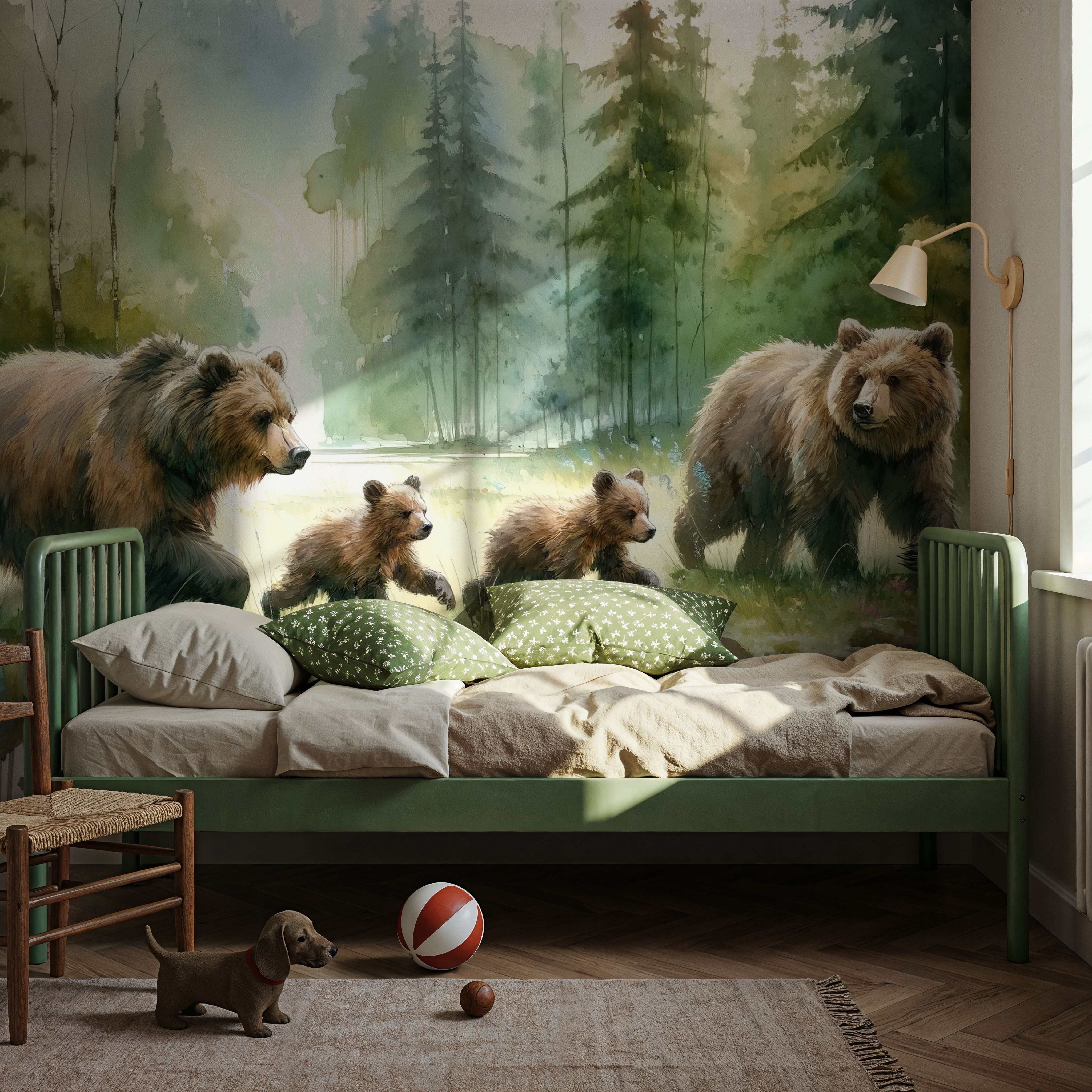 Watercolor Bear Family