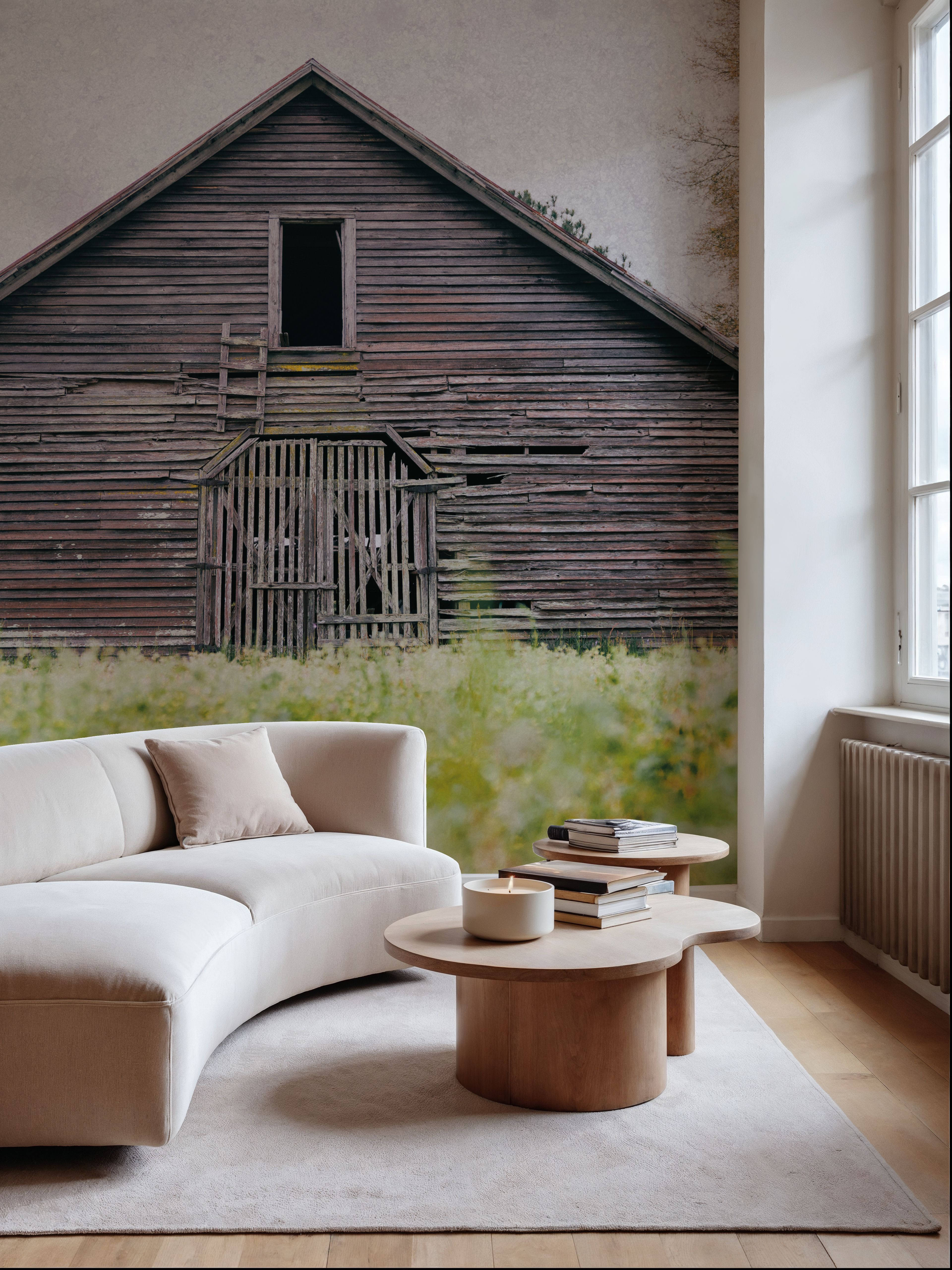 Fotobehang - Peanut Farm - Platteland Landschappen Mural - Eetkamer - Wallism België - Zelfklevend of Vliesbehang