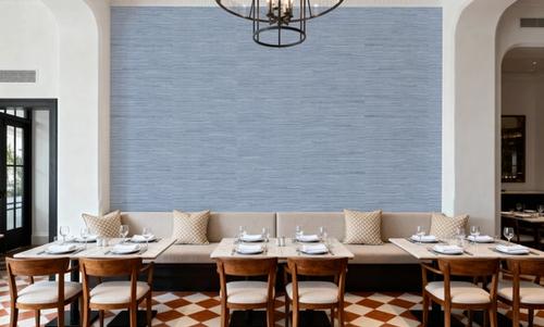 Faux Grasscloth with Visible Seams, Sky