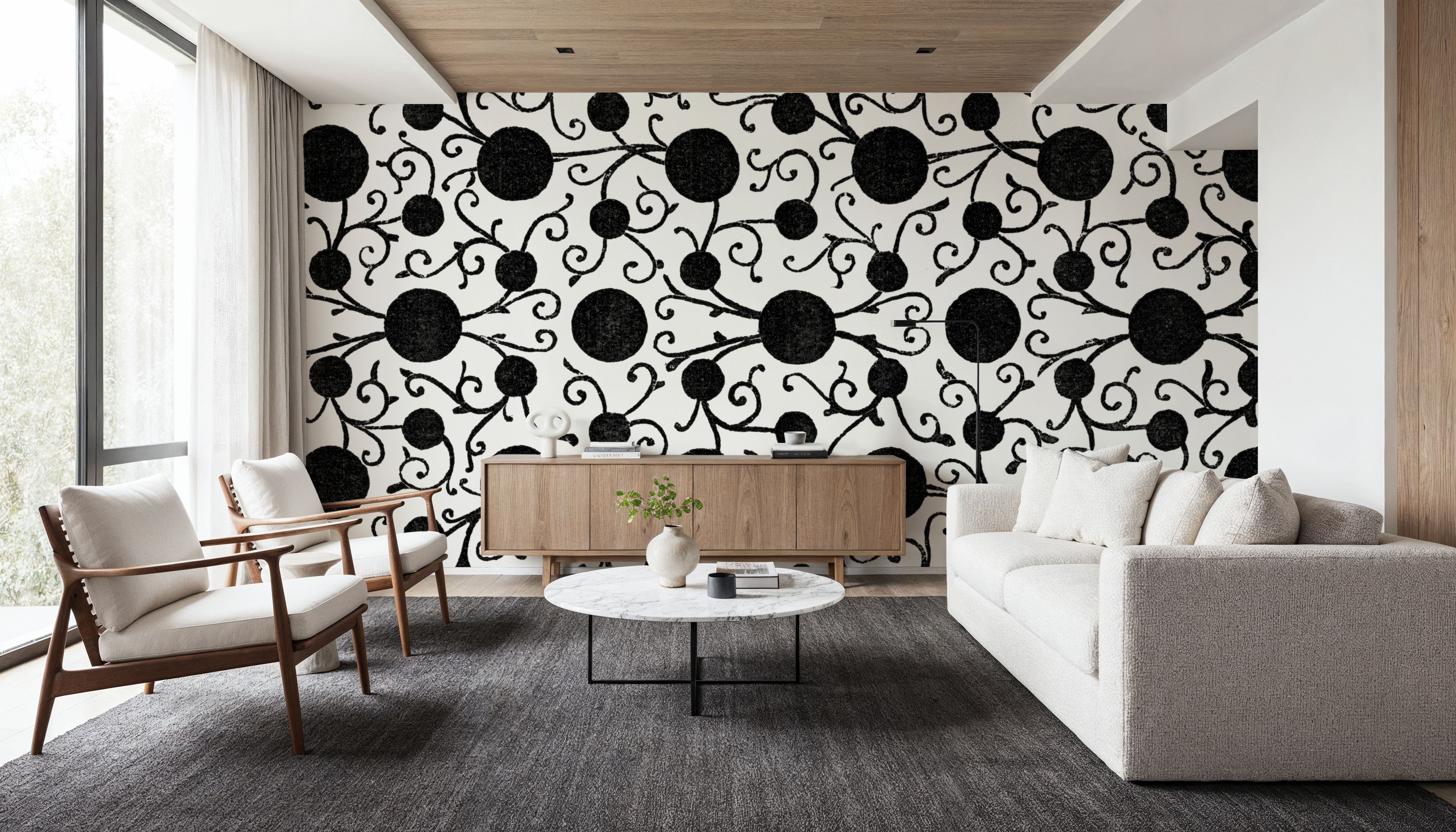 Botanical Black, Papel de parede