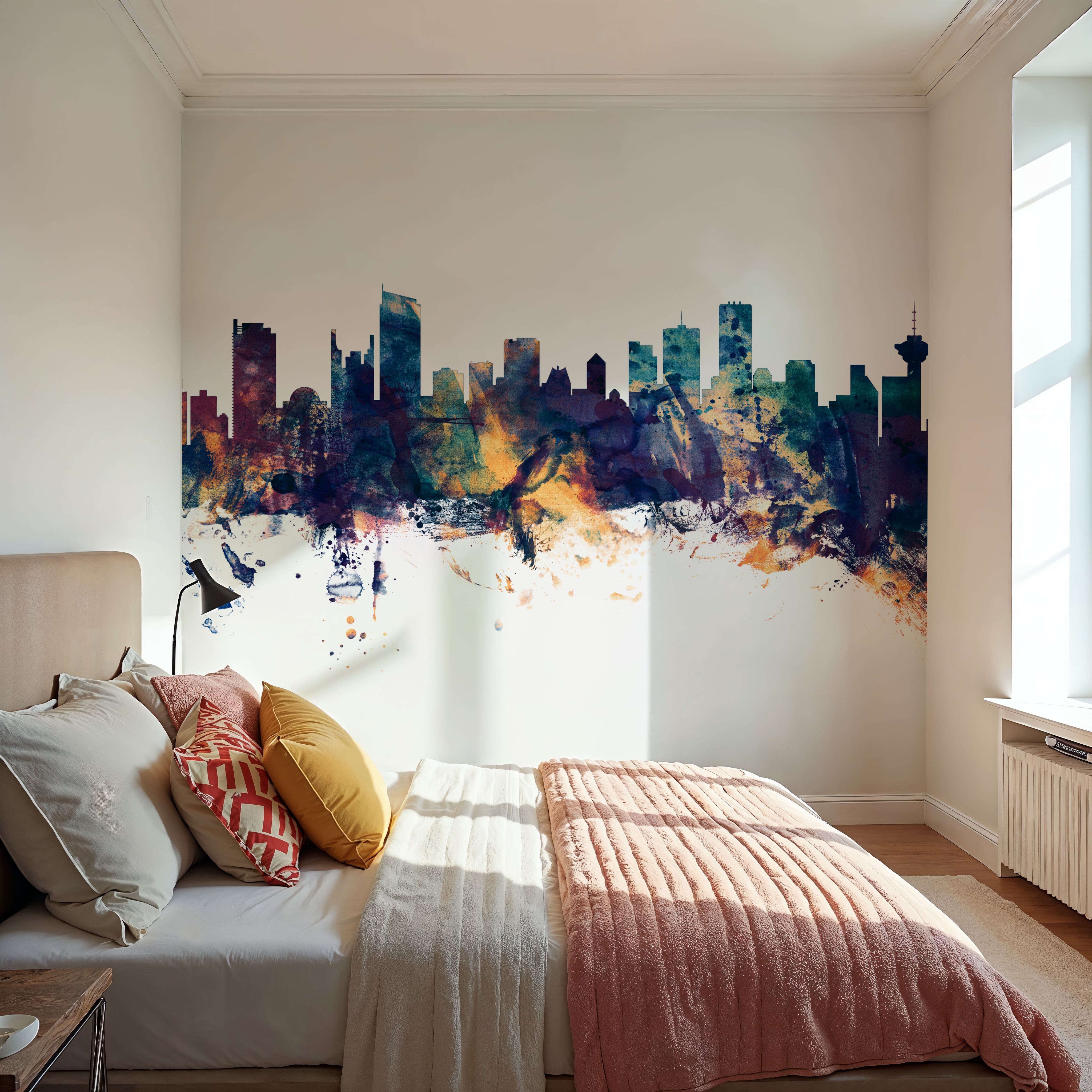 Vancouver Canada Skyline Blue & Bronze