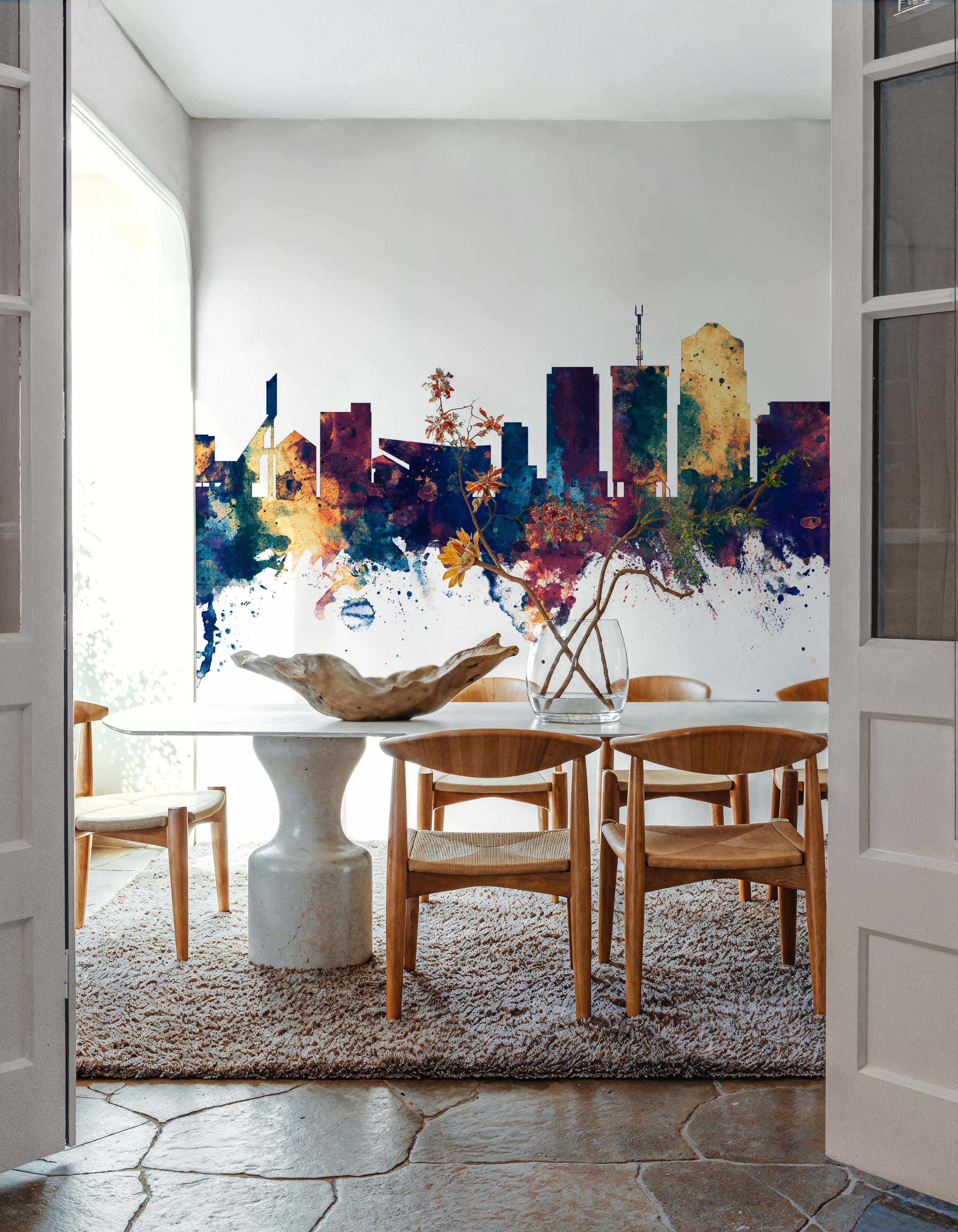 Tucson Arizona Skyline Blue & Bronze