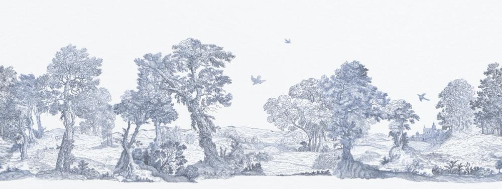 French Landscape, Dusty Blue