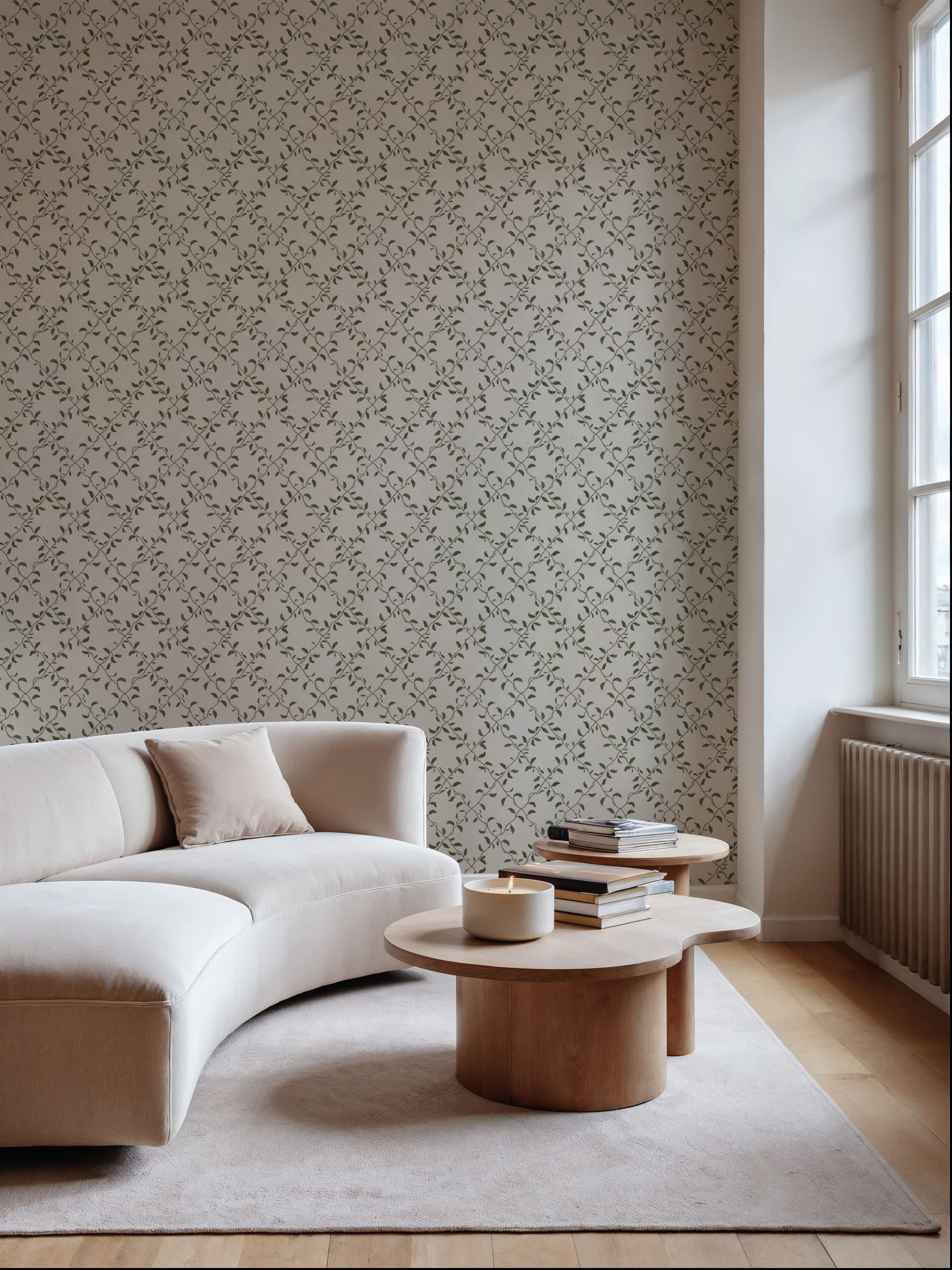 Emerald Trellis Petite, Cloud, Carte da parati