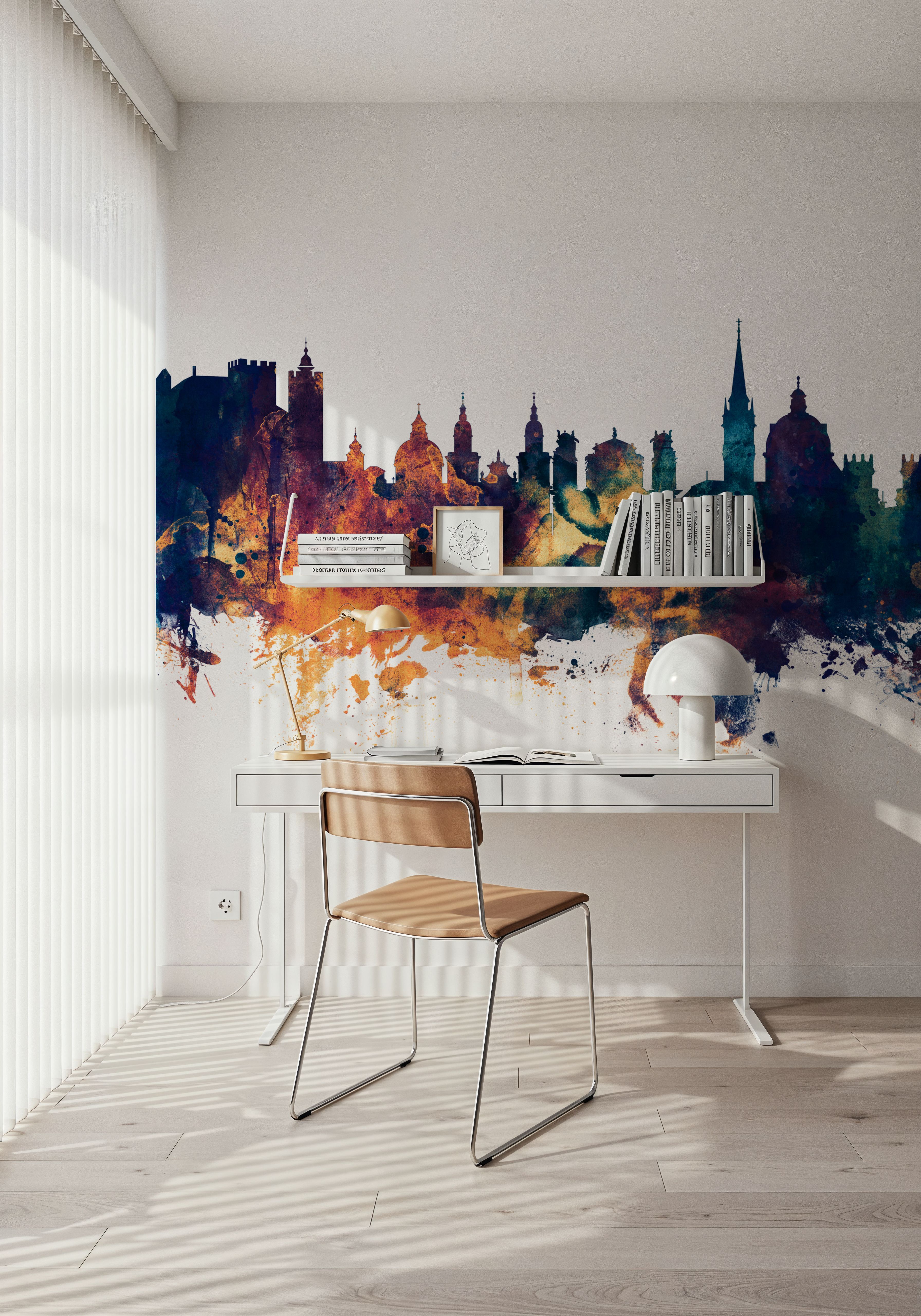 Salzburg Austria Skyline Blue & Bronze