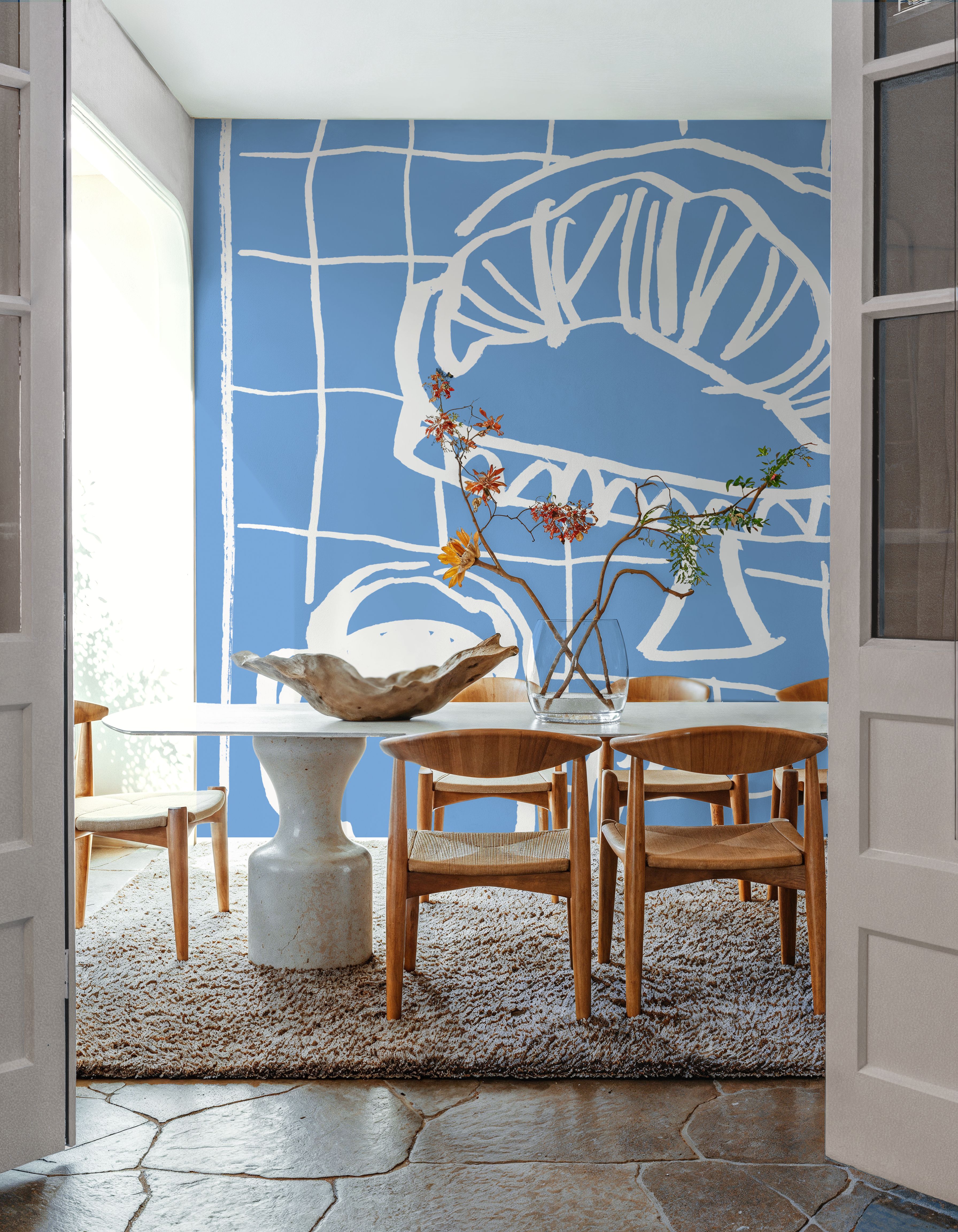 Breakfast Doodles IV Blue