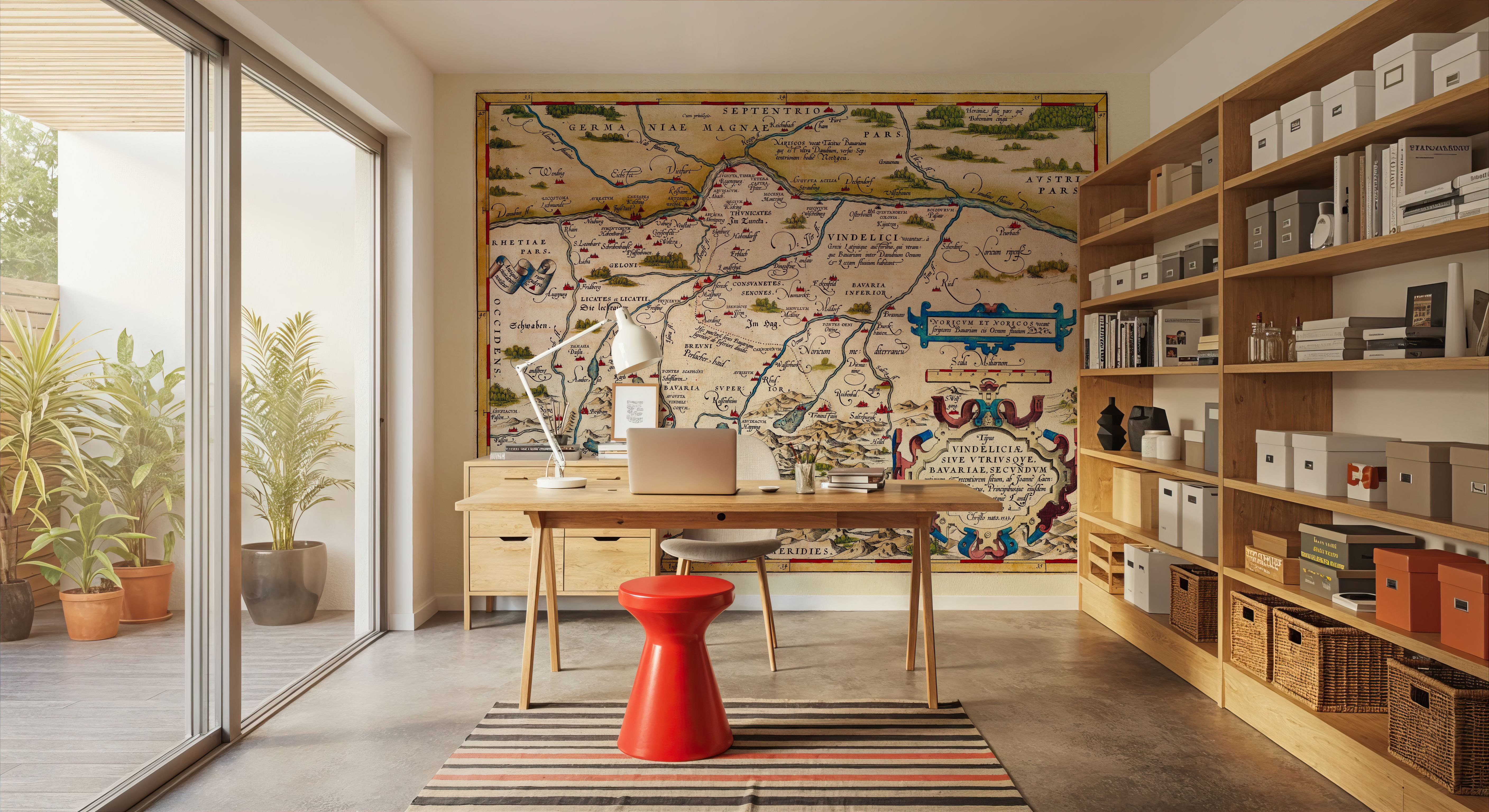 Old Map of Bavaria, Germany, 1570