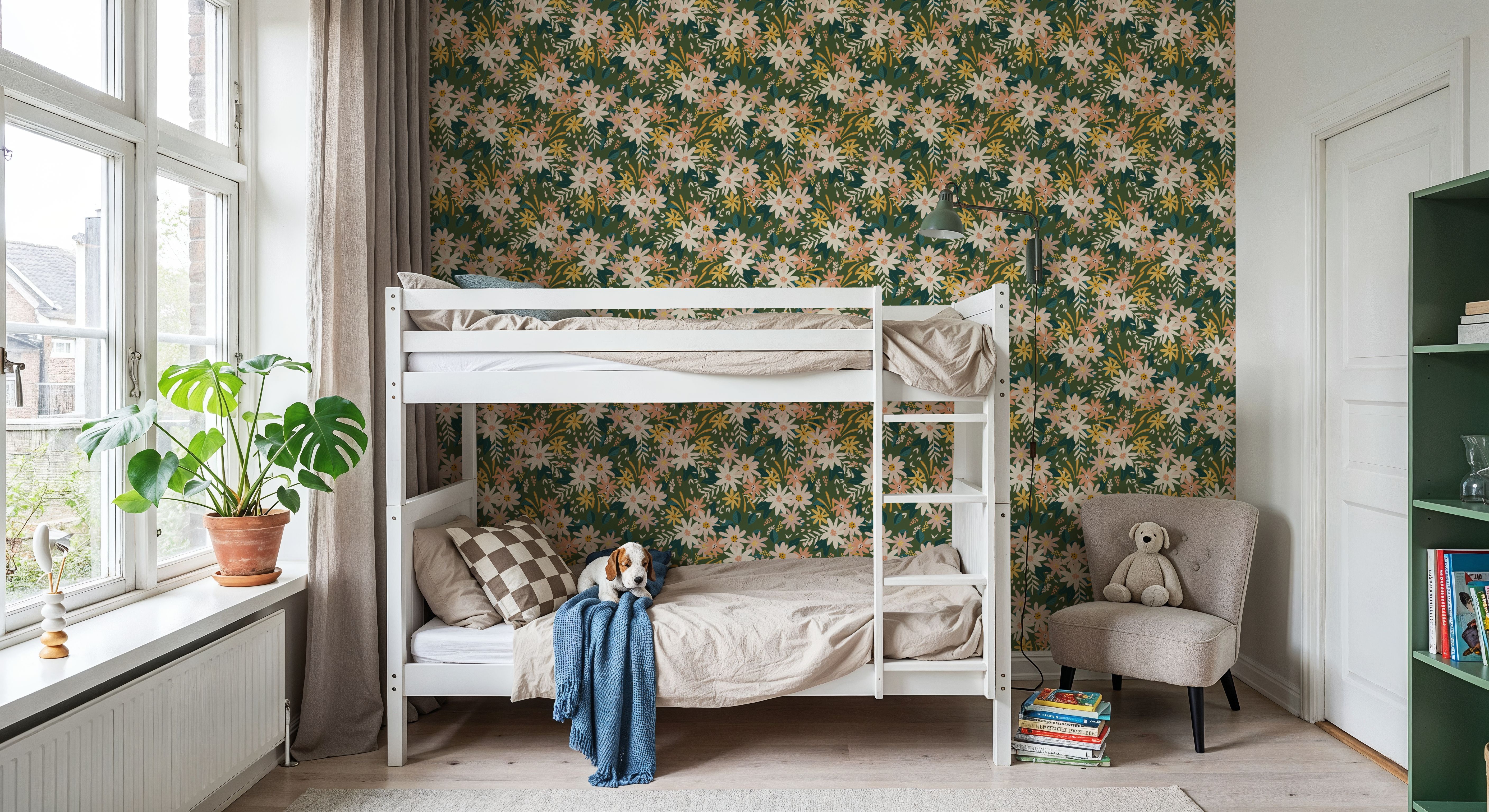 Market Flowers On Green