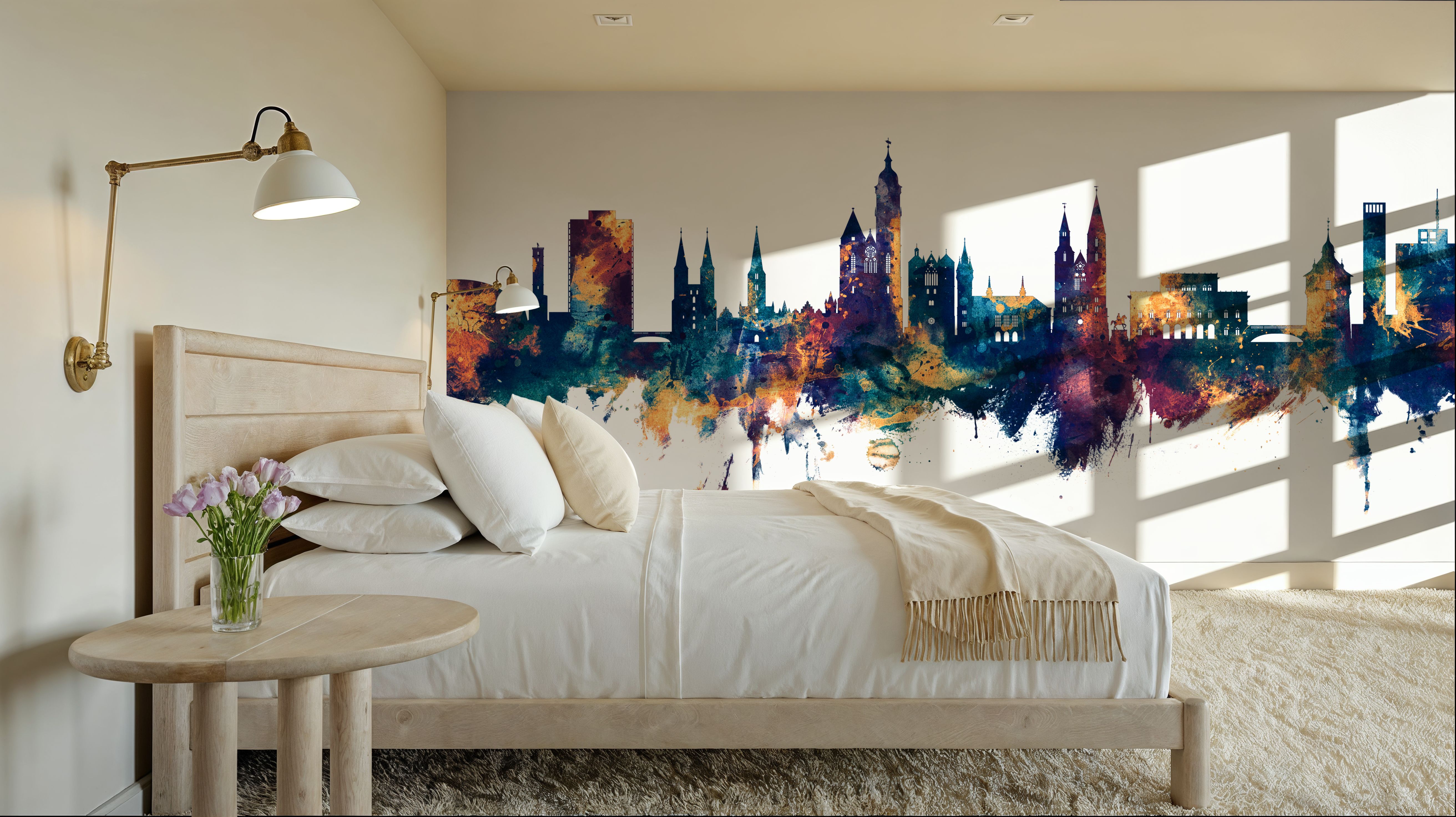 Braunschweig Germany Skyline Blue & Bronze