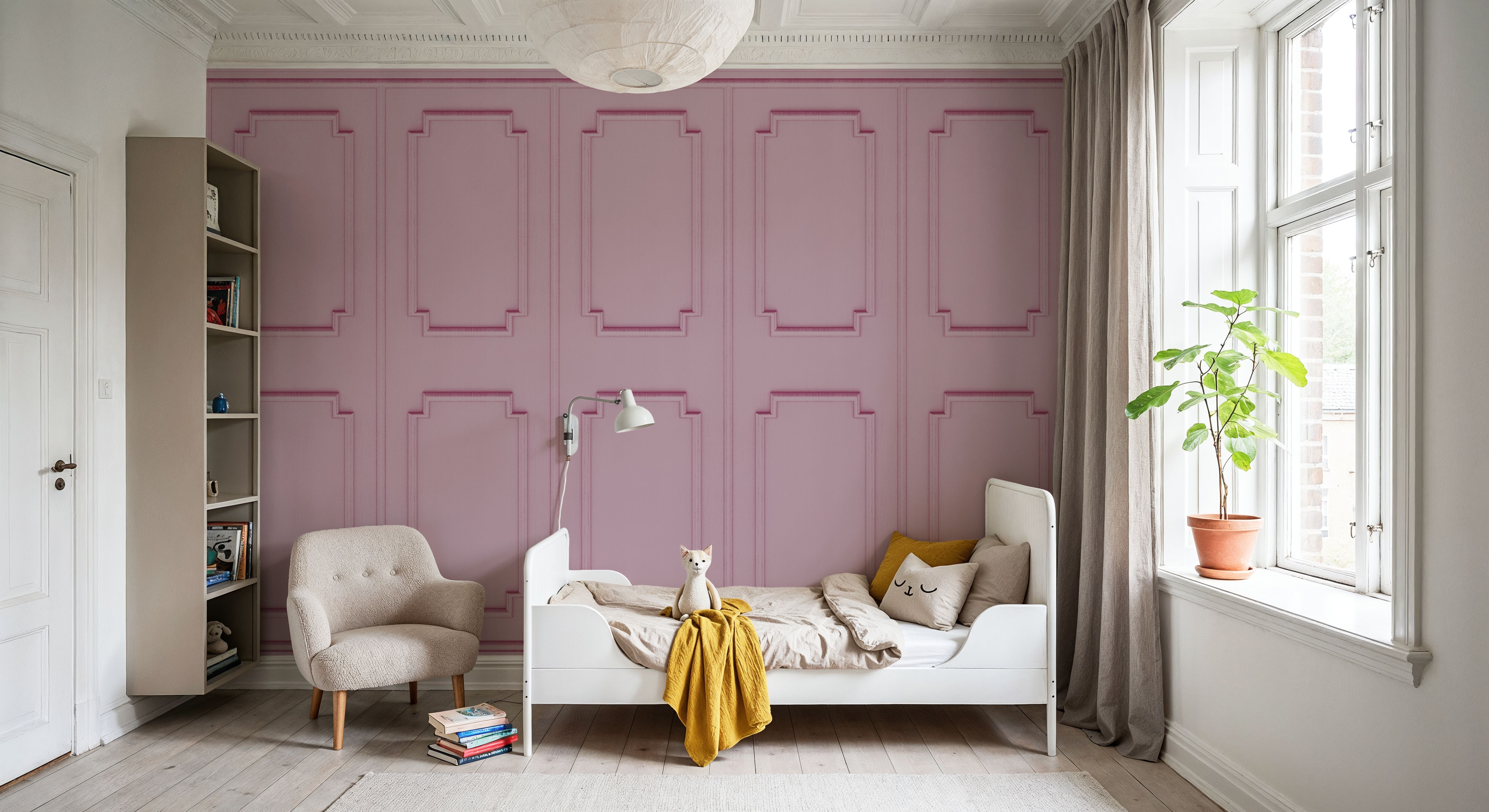 Faux Wall Panel Moulding, Pink