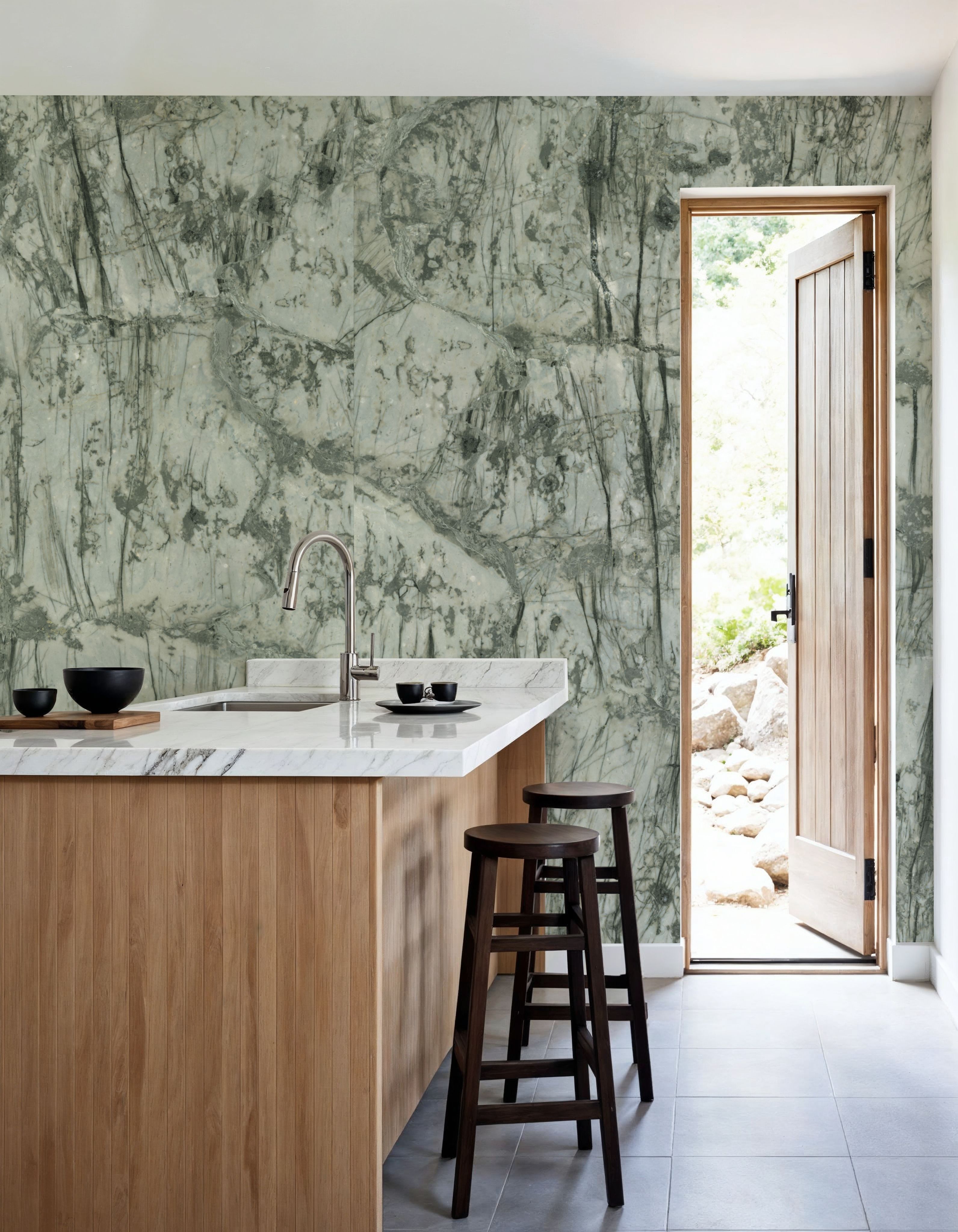 Green Strokes Marble