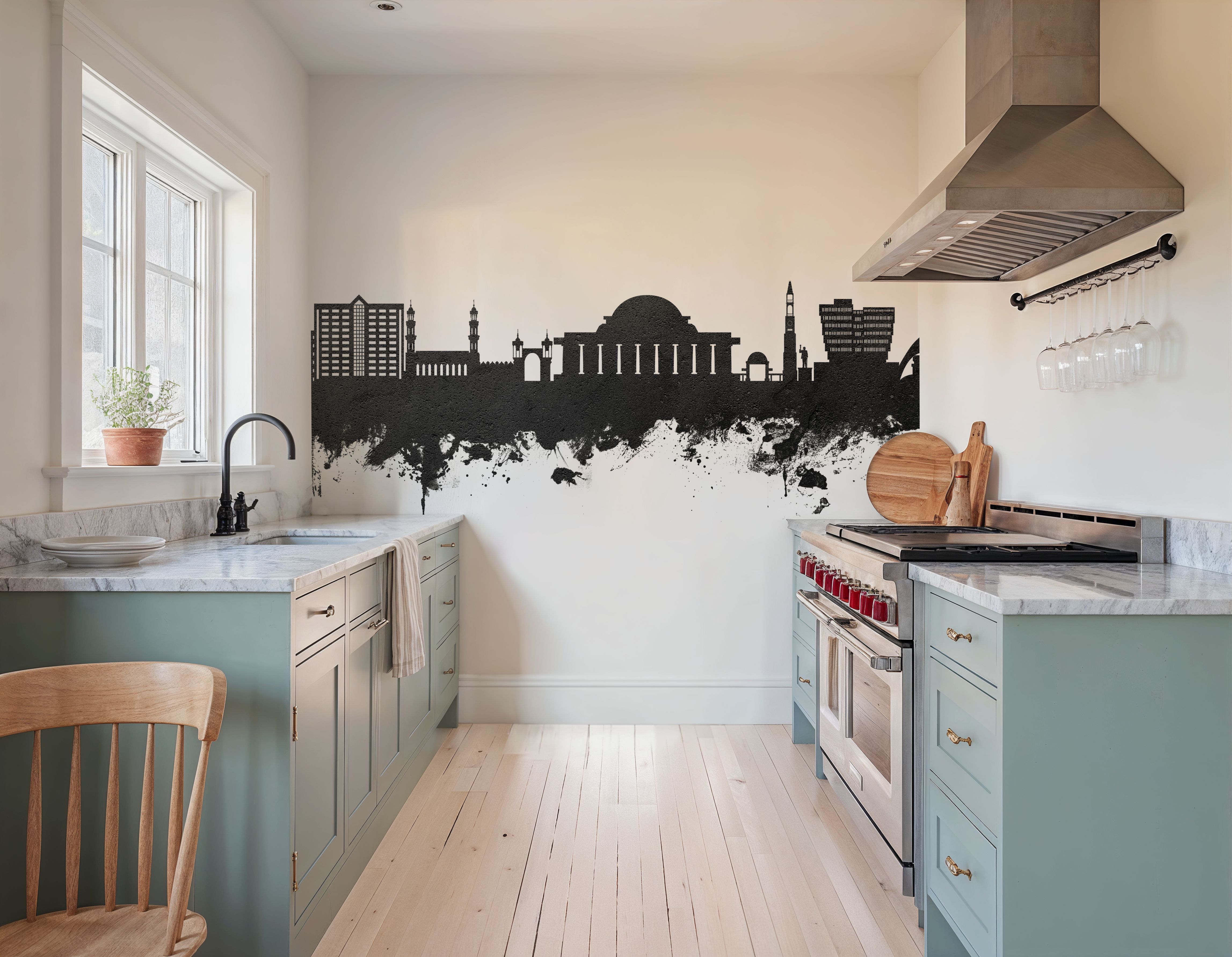 Lilongwe Malawi Skyline Black & White