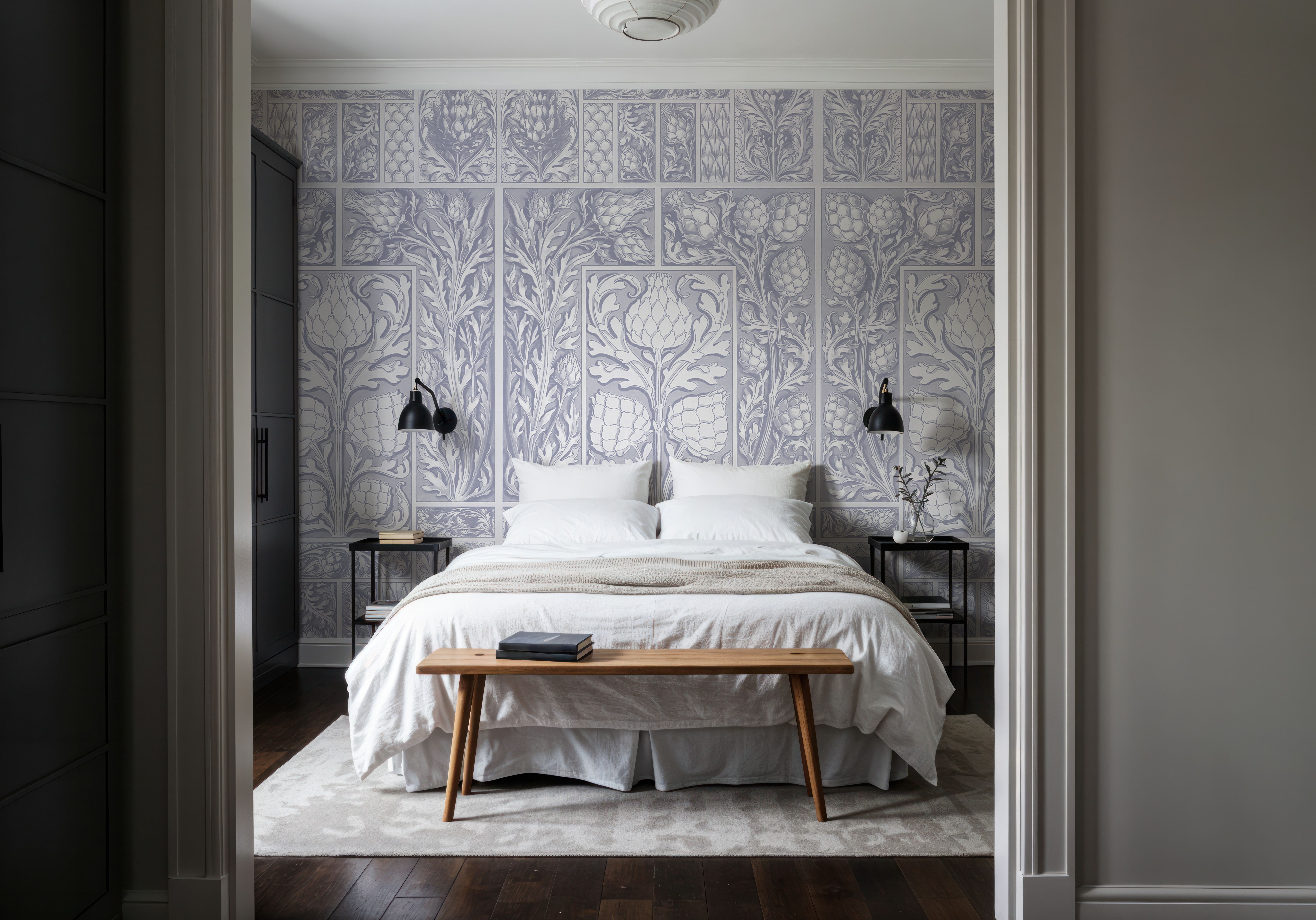 Clear Thistle Wall Blue