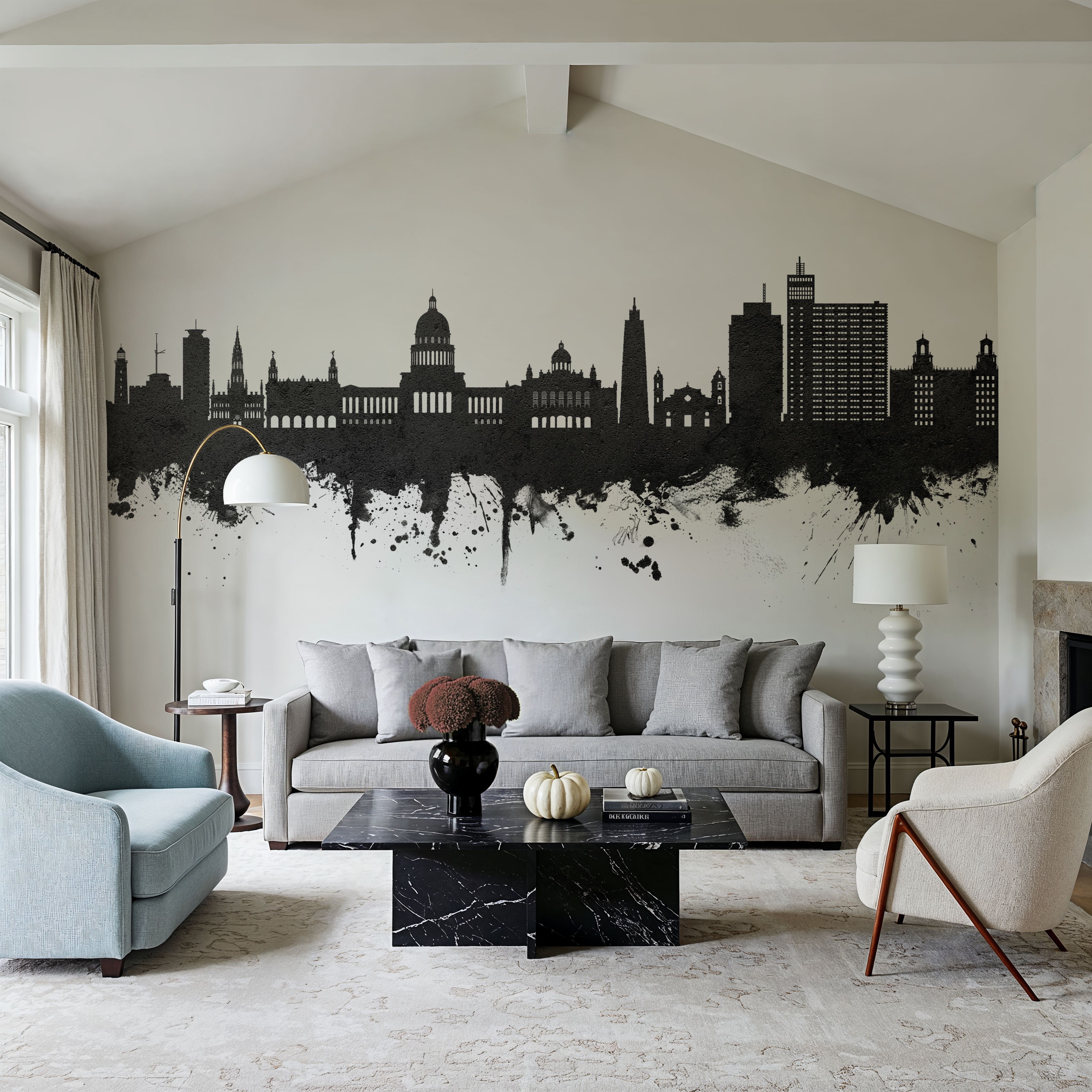 Havana Cuba Skyline Black & White