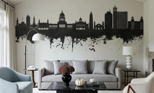 Havana Cuba Skyline Black & White