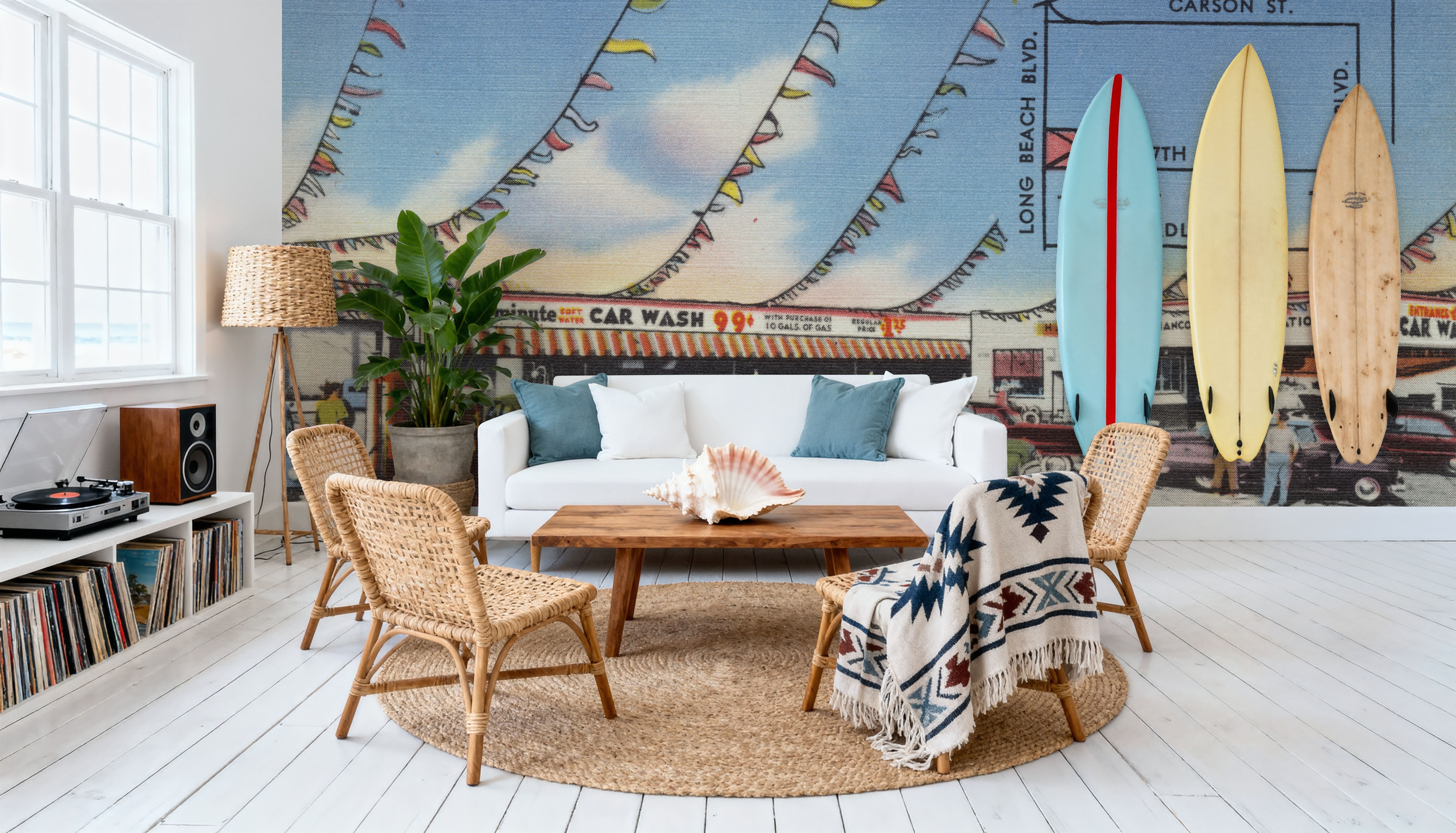 Greetings from the Car Wash - Screenprint Postcard