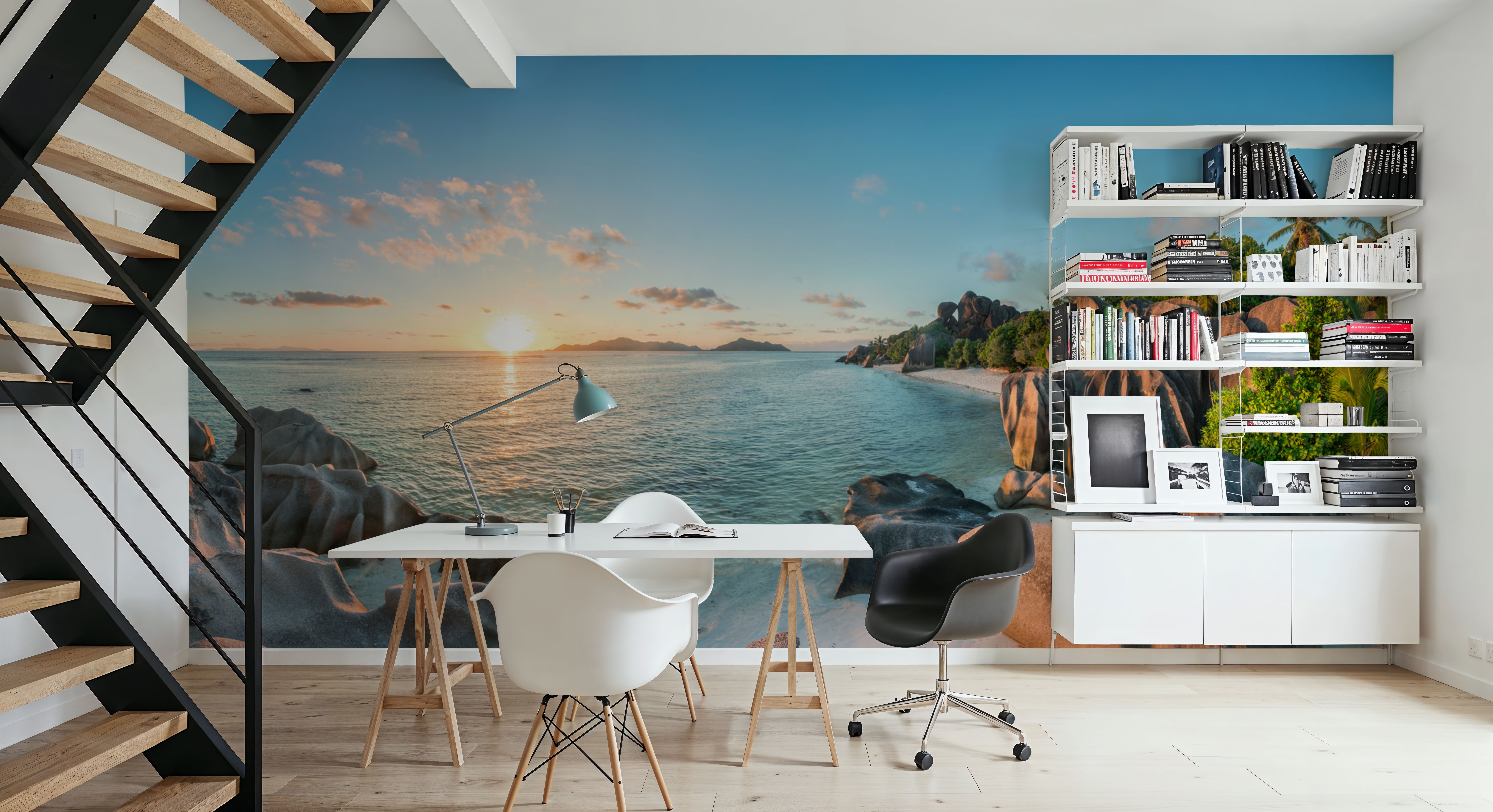 Blue Skies, Sunset Beach, Carte da parati