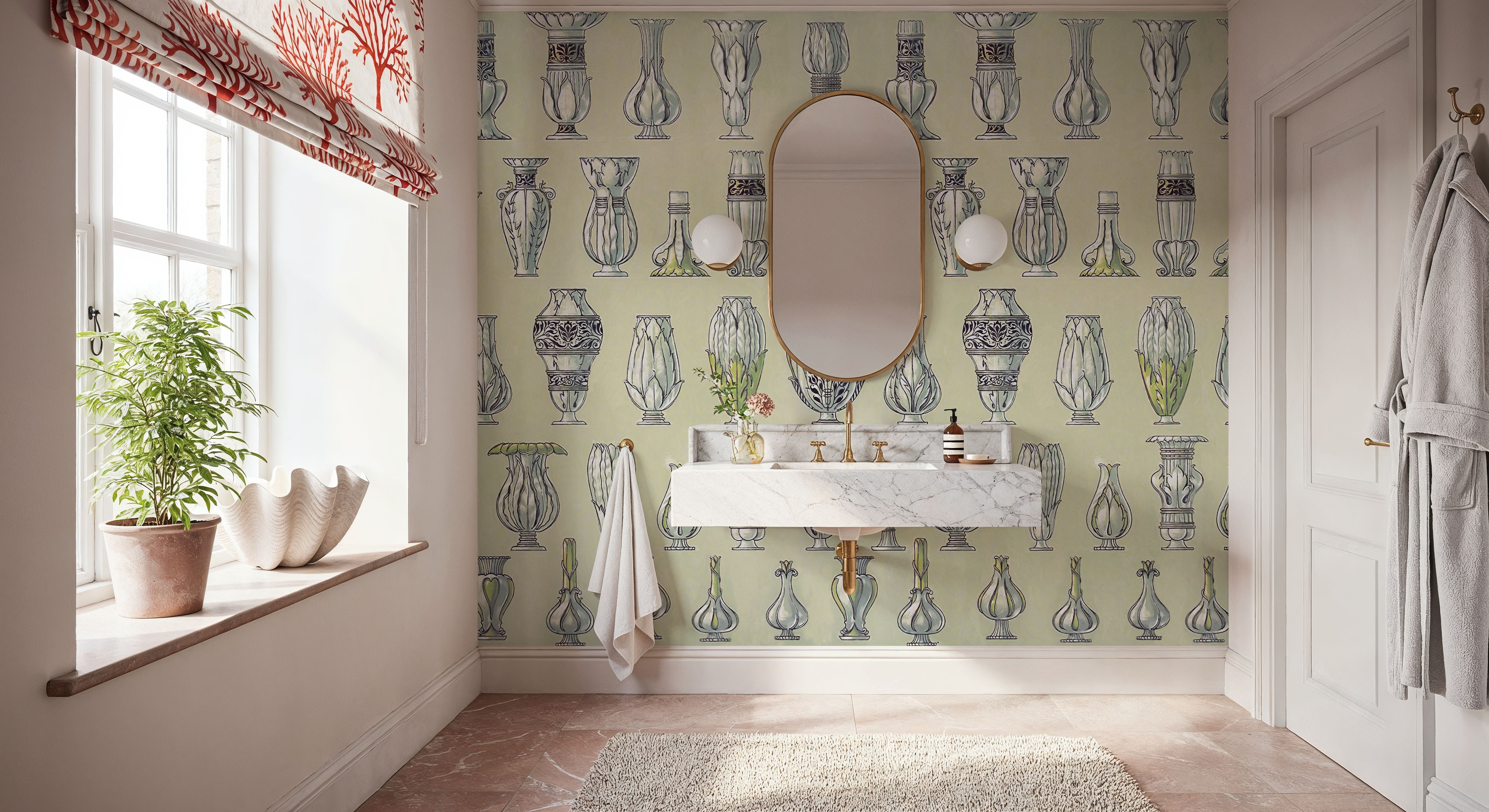 Art Vase Green, Wallpaper