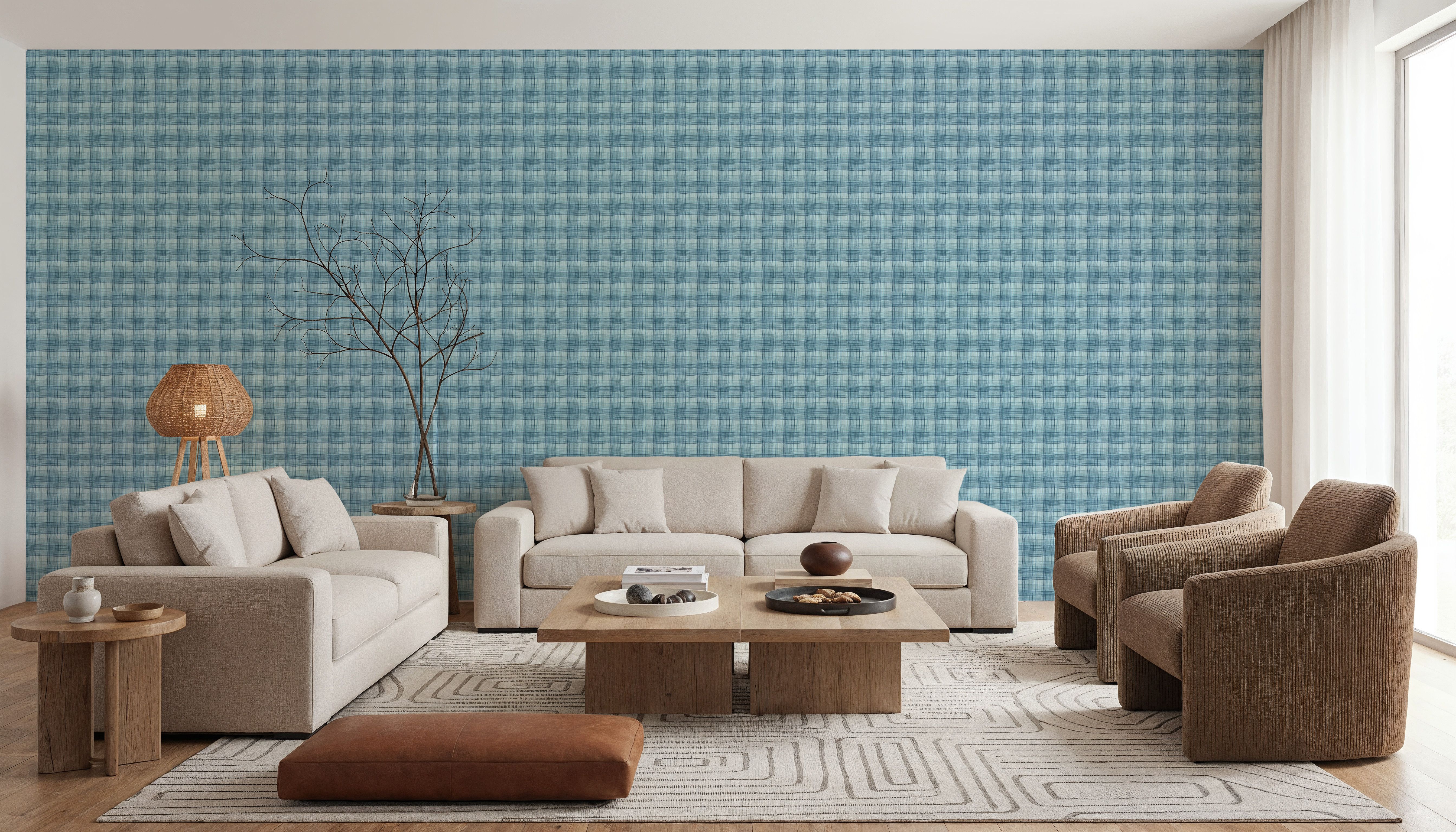 Stripy Gingham, Marine