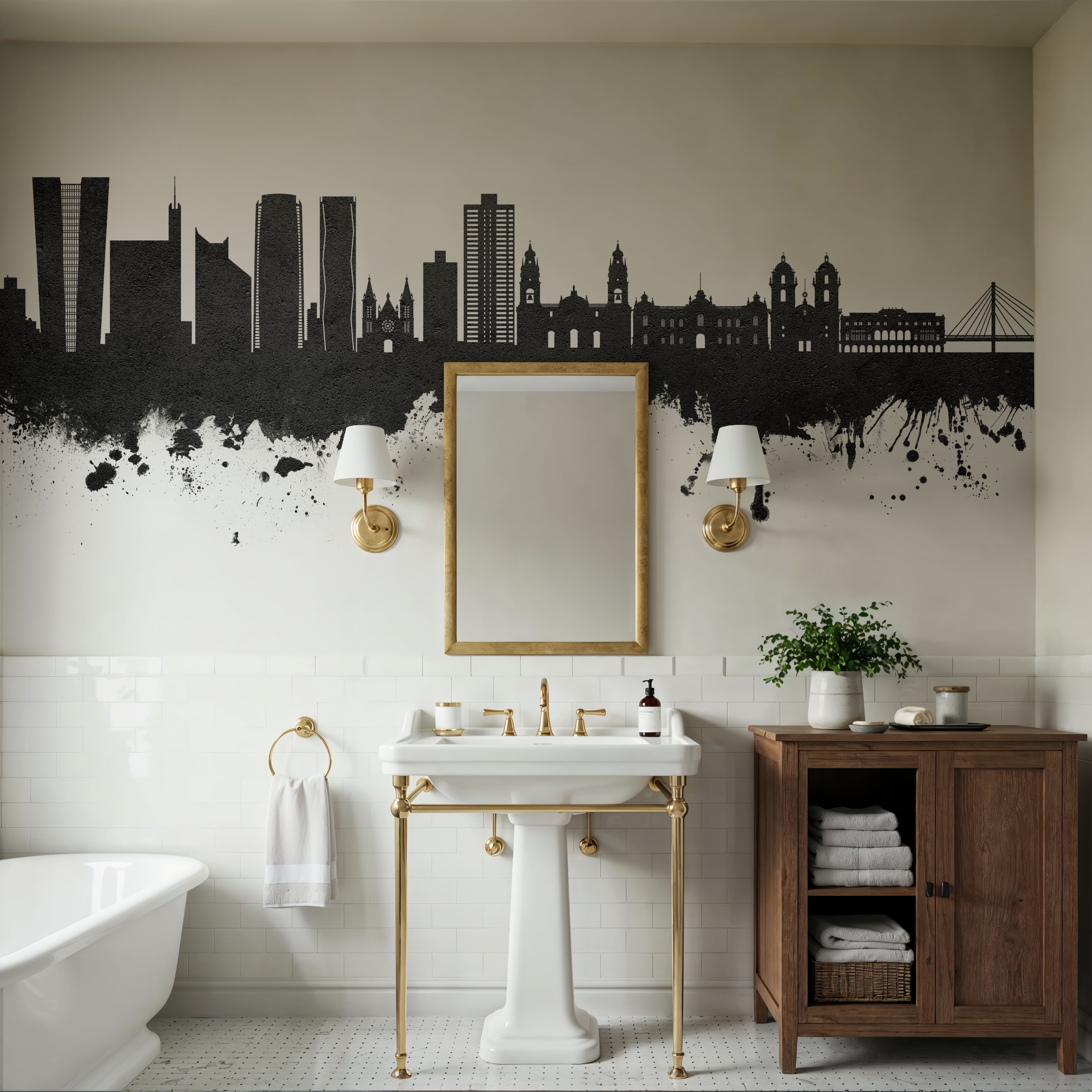 Lima Peru Skyline Black & White