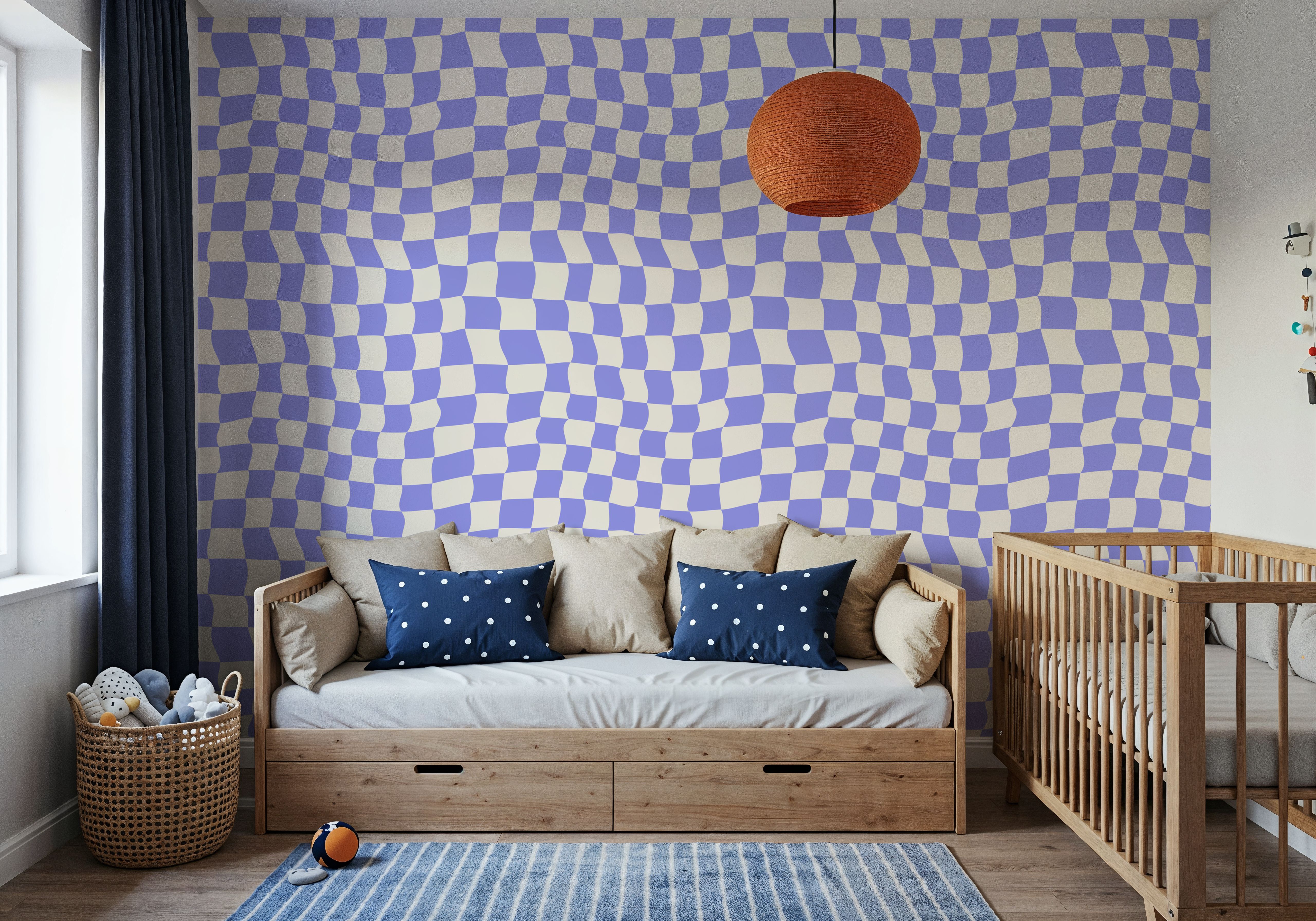 Warped Checkerboard, Lilac