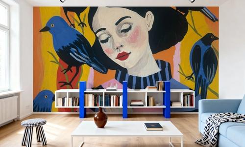 A Girl and Her Birds