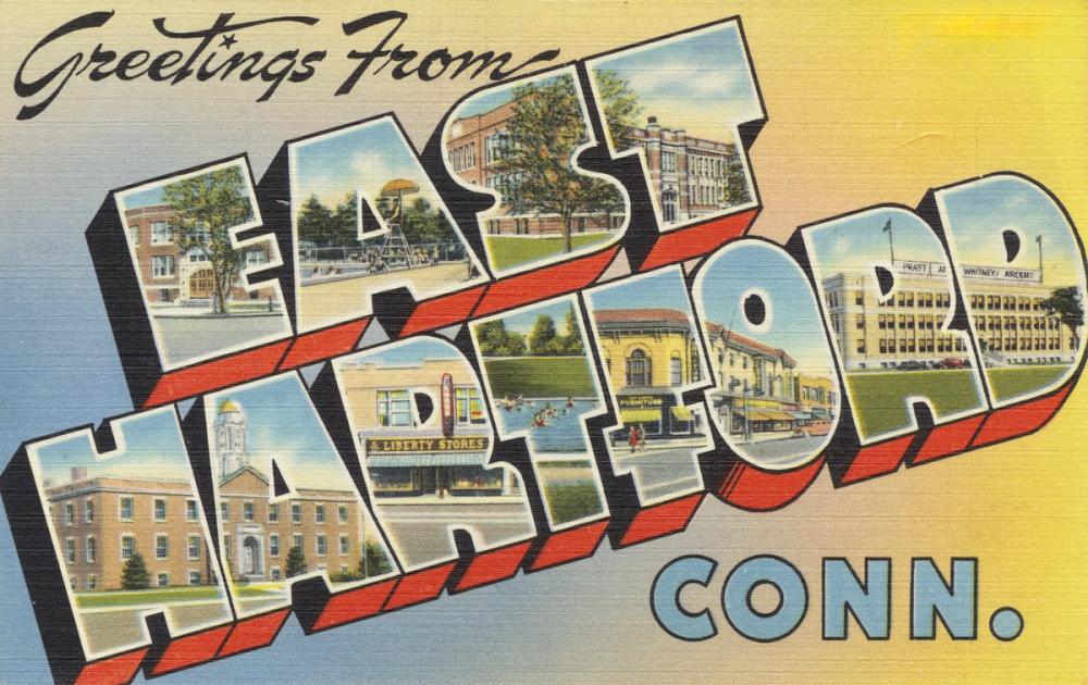 Greetings from East Hartford - Screenprint Postcard