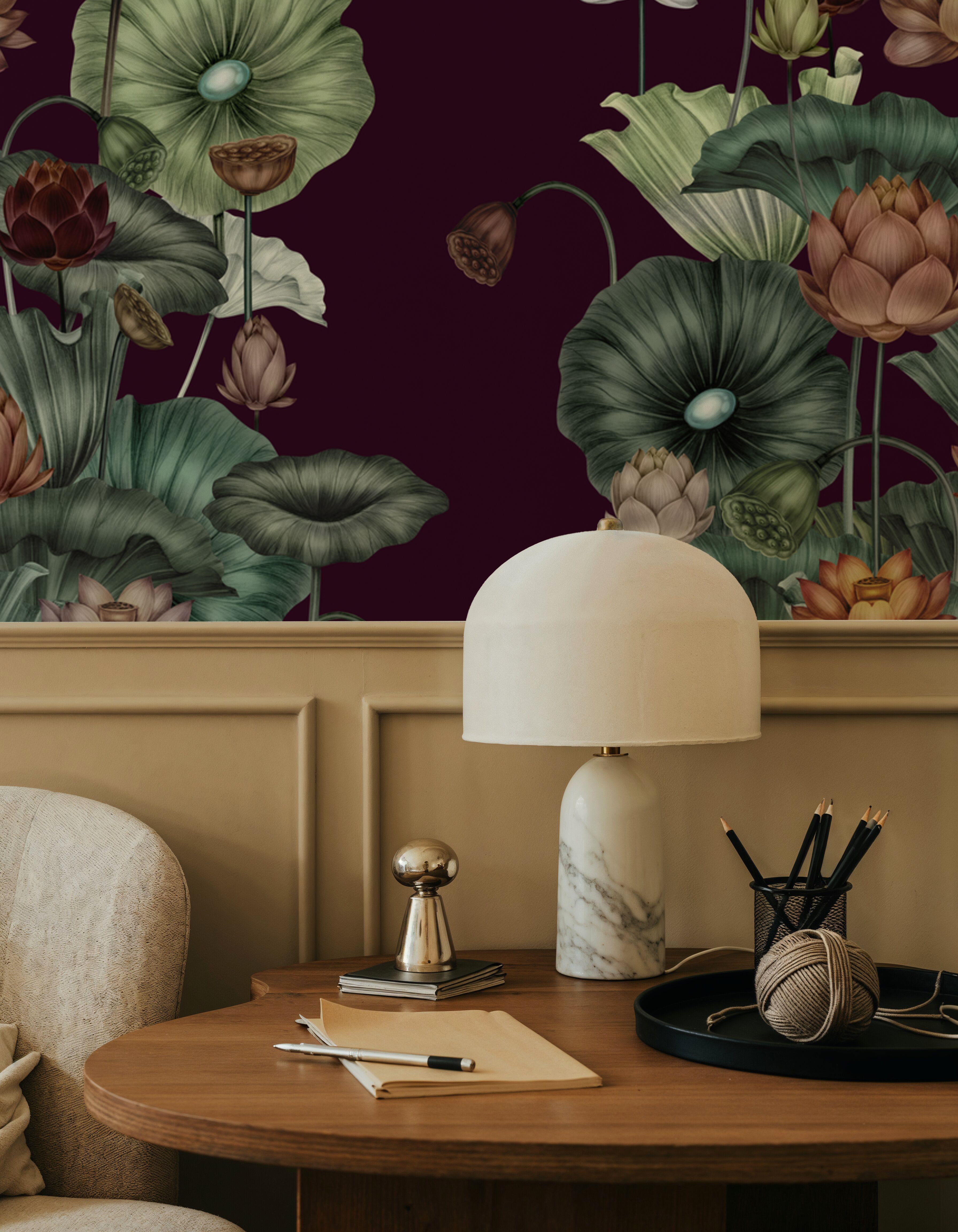 Magical Lotus, Burgundy