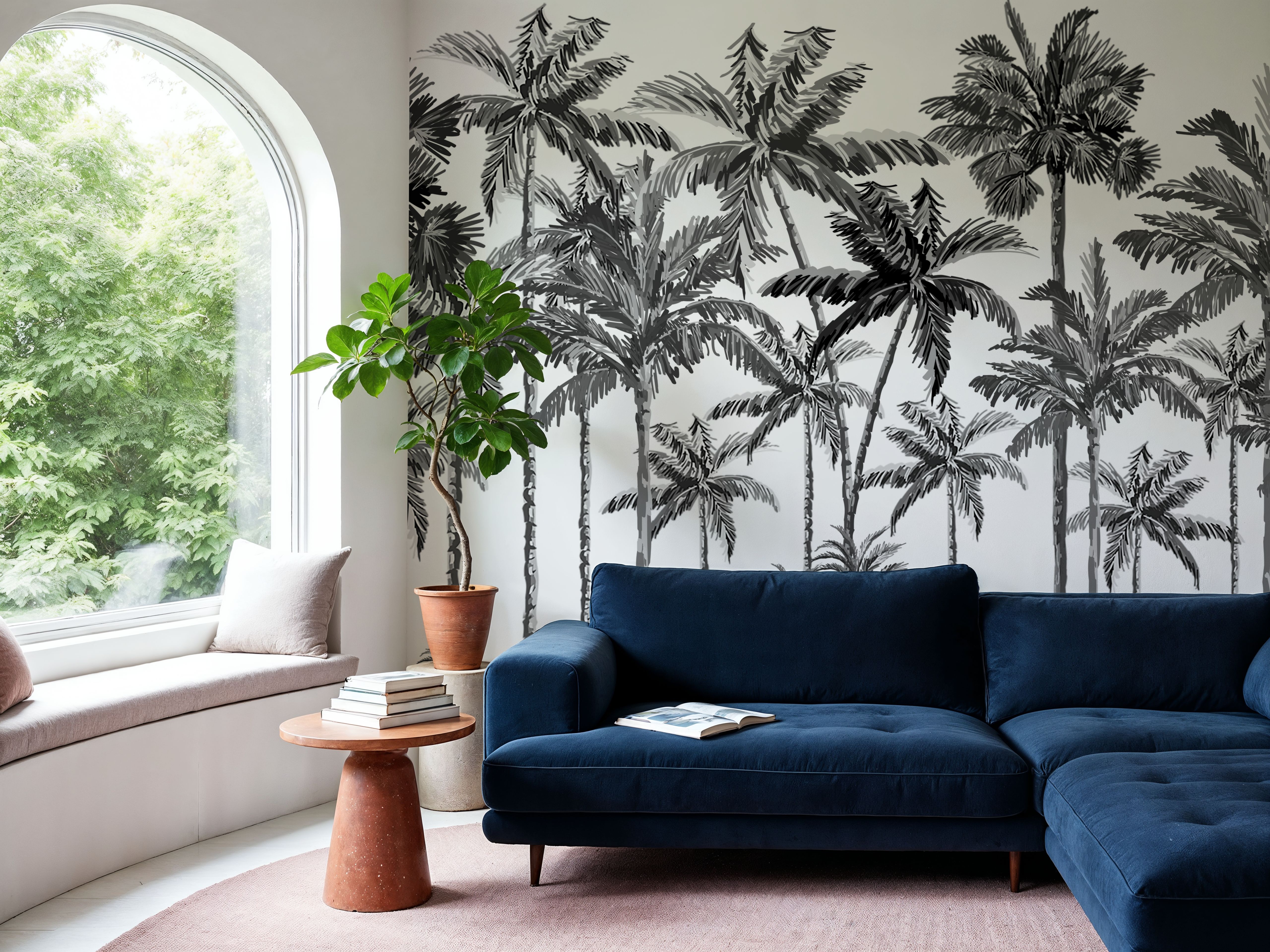 Playful Palms BW