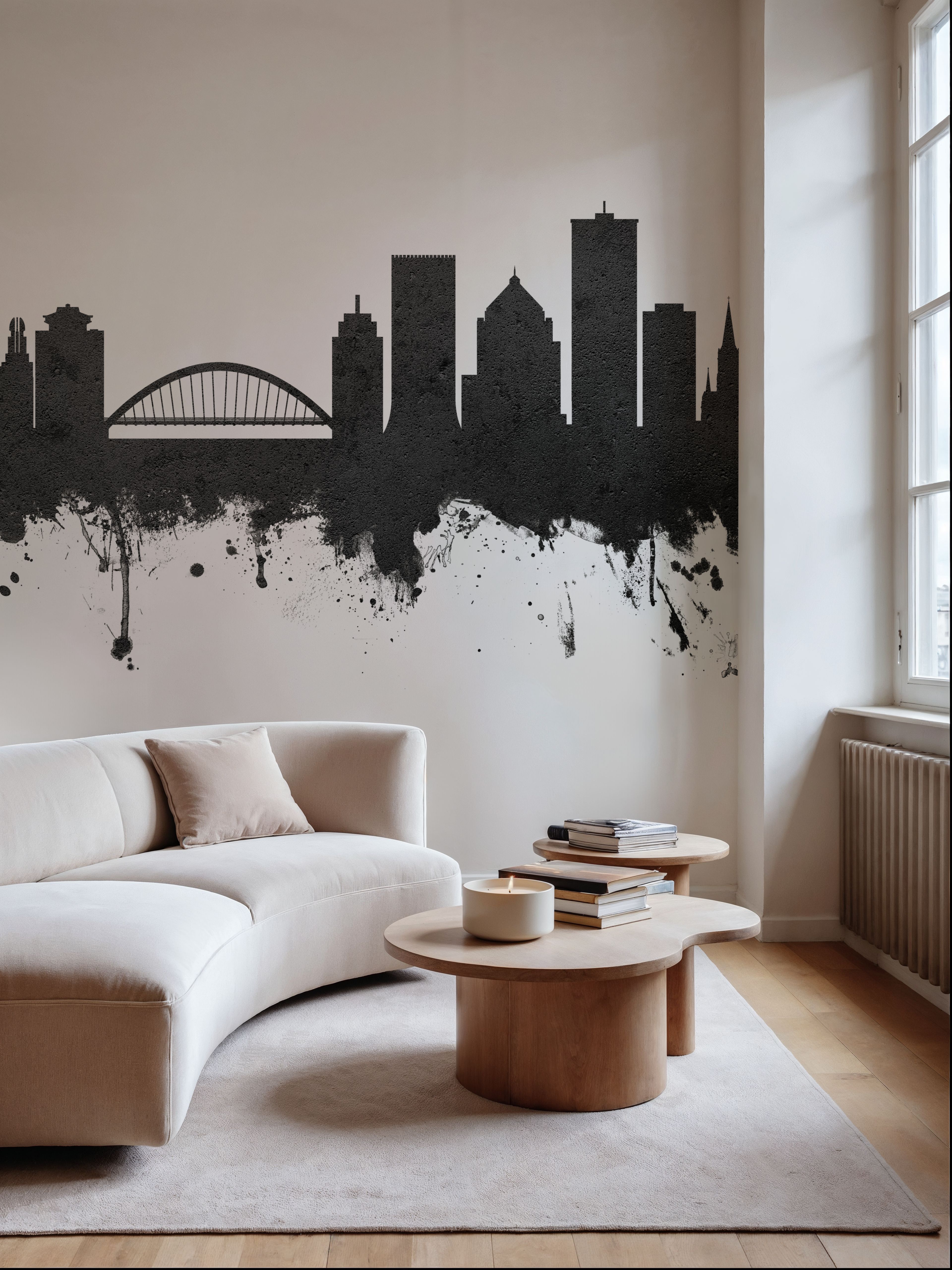 Rochester New York Skyline Black & White