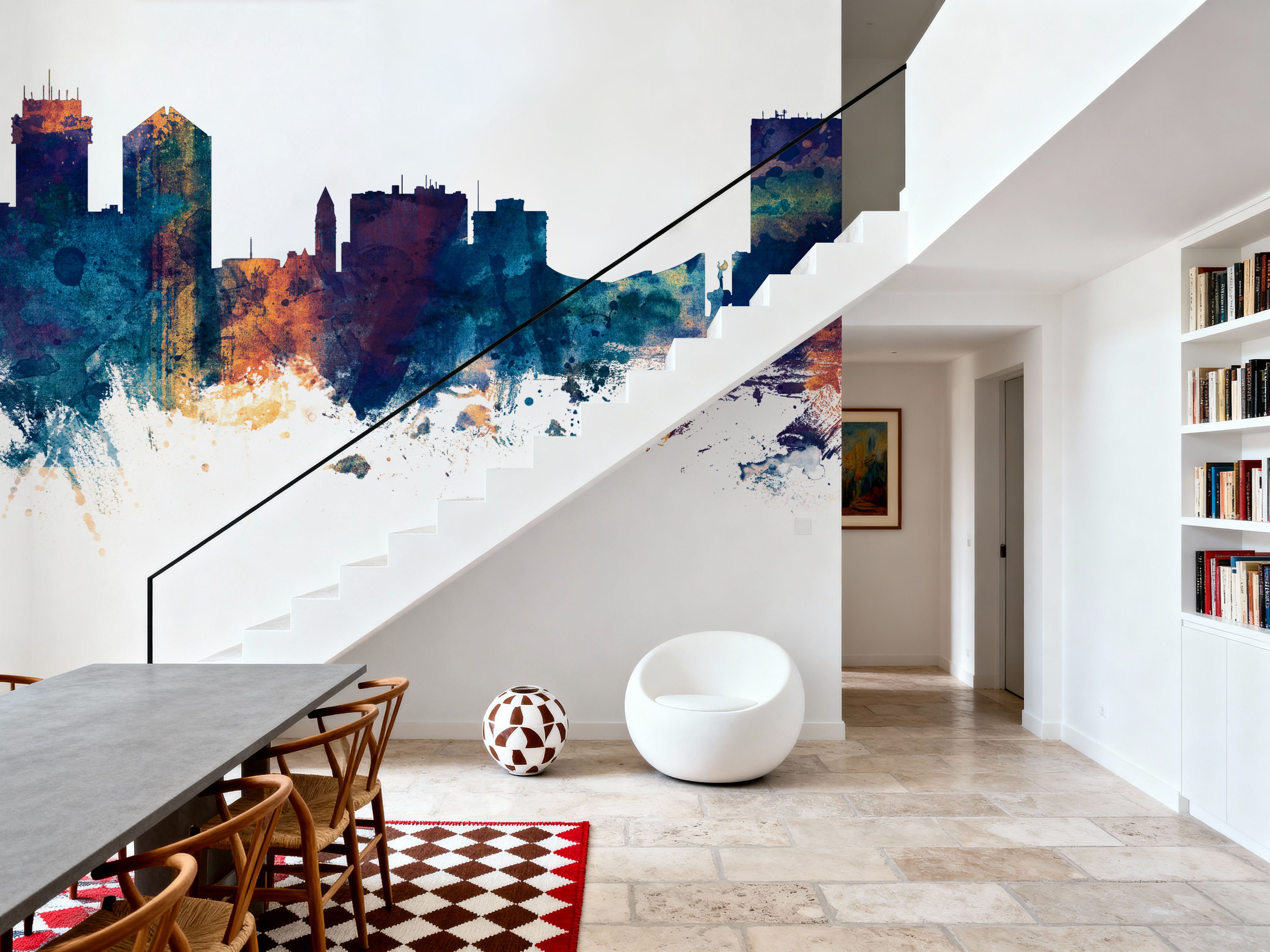 Wichita Kansas Skyline Blue & Bronze