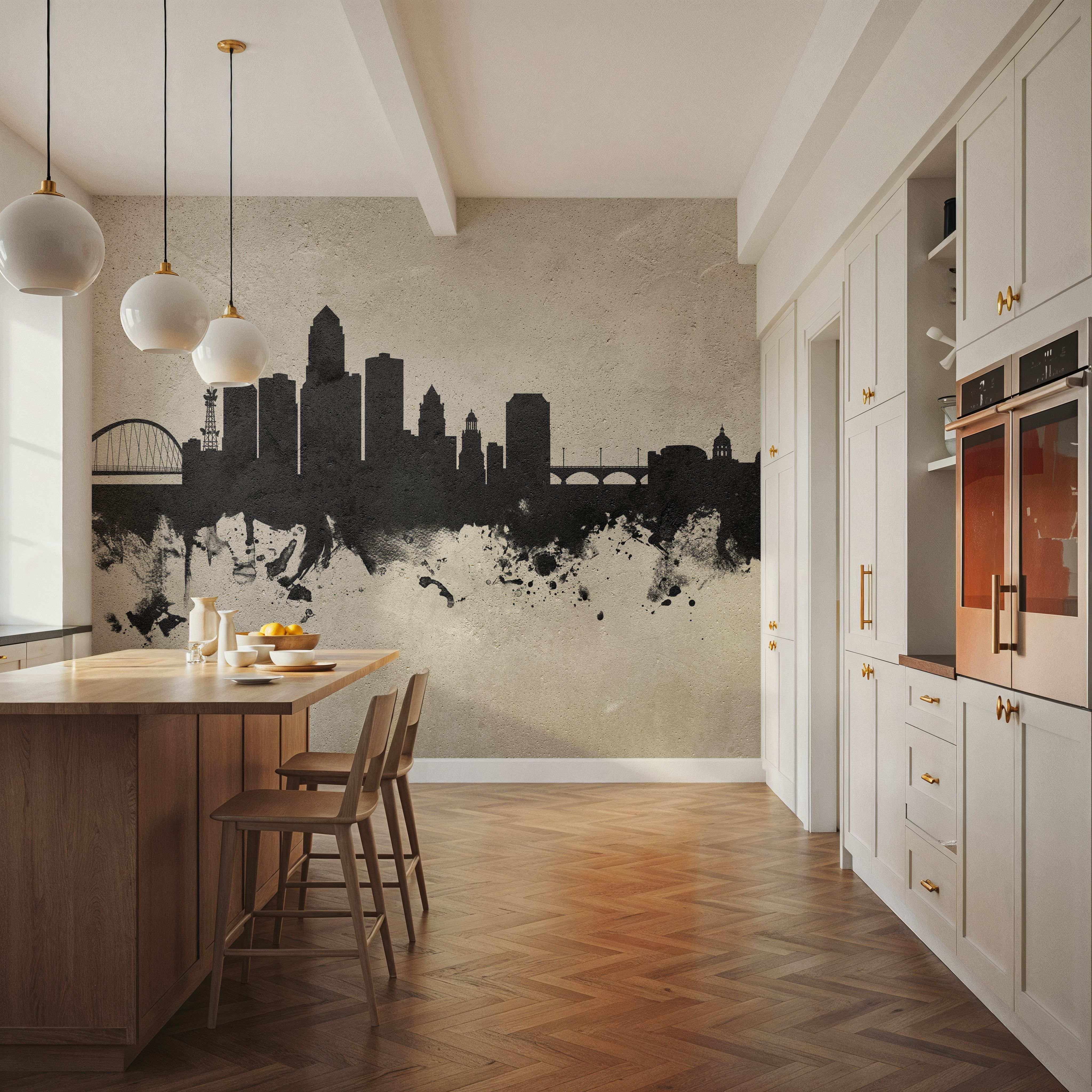 Des Moines Iowa Skyline Concrete