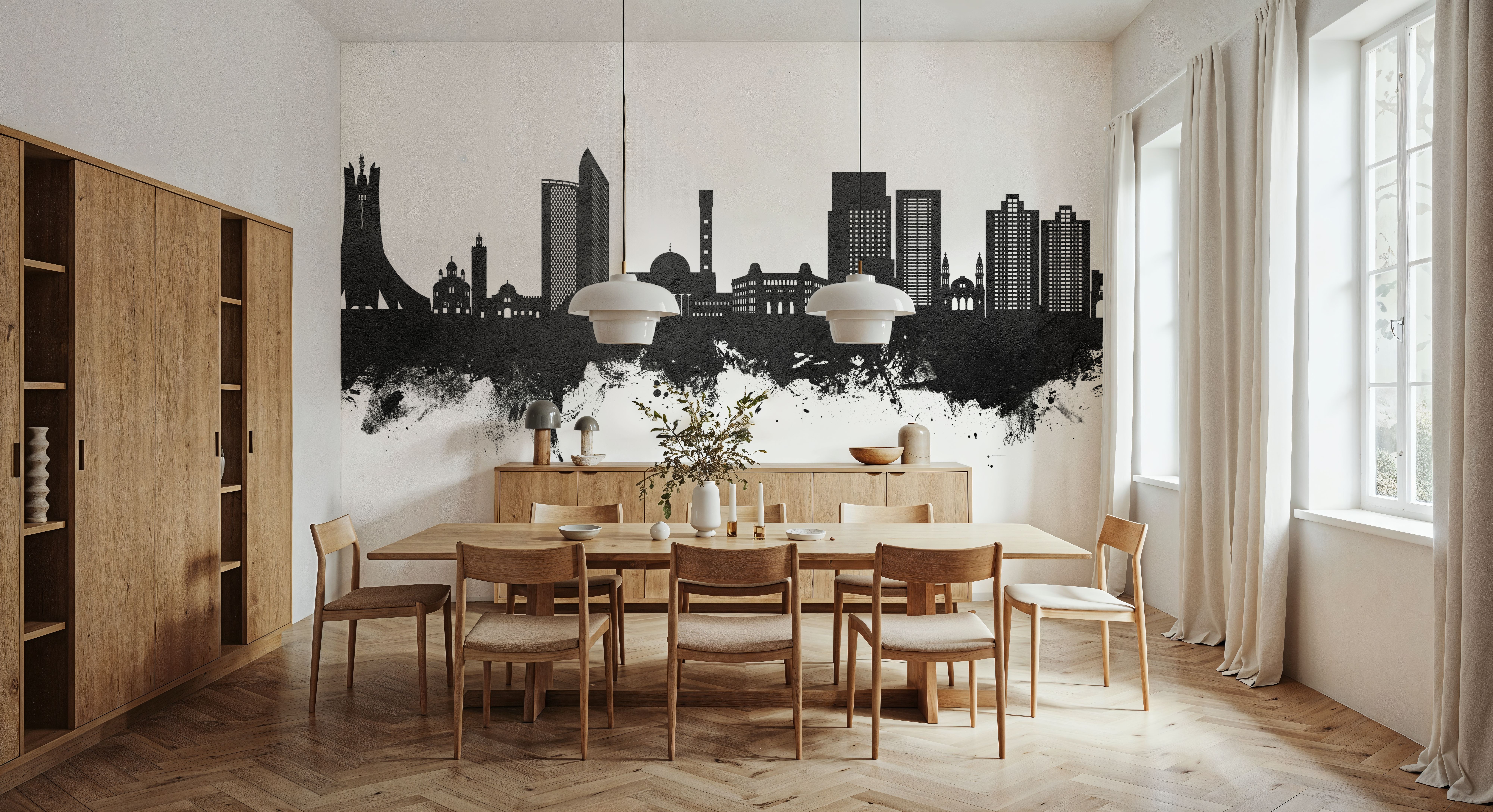 Algiers Algeria Skyline Black & White