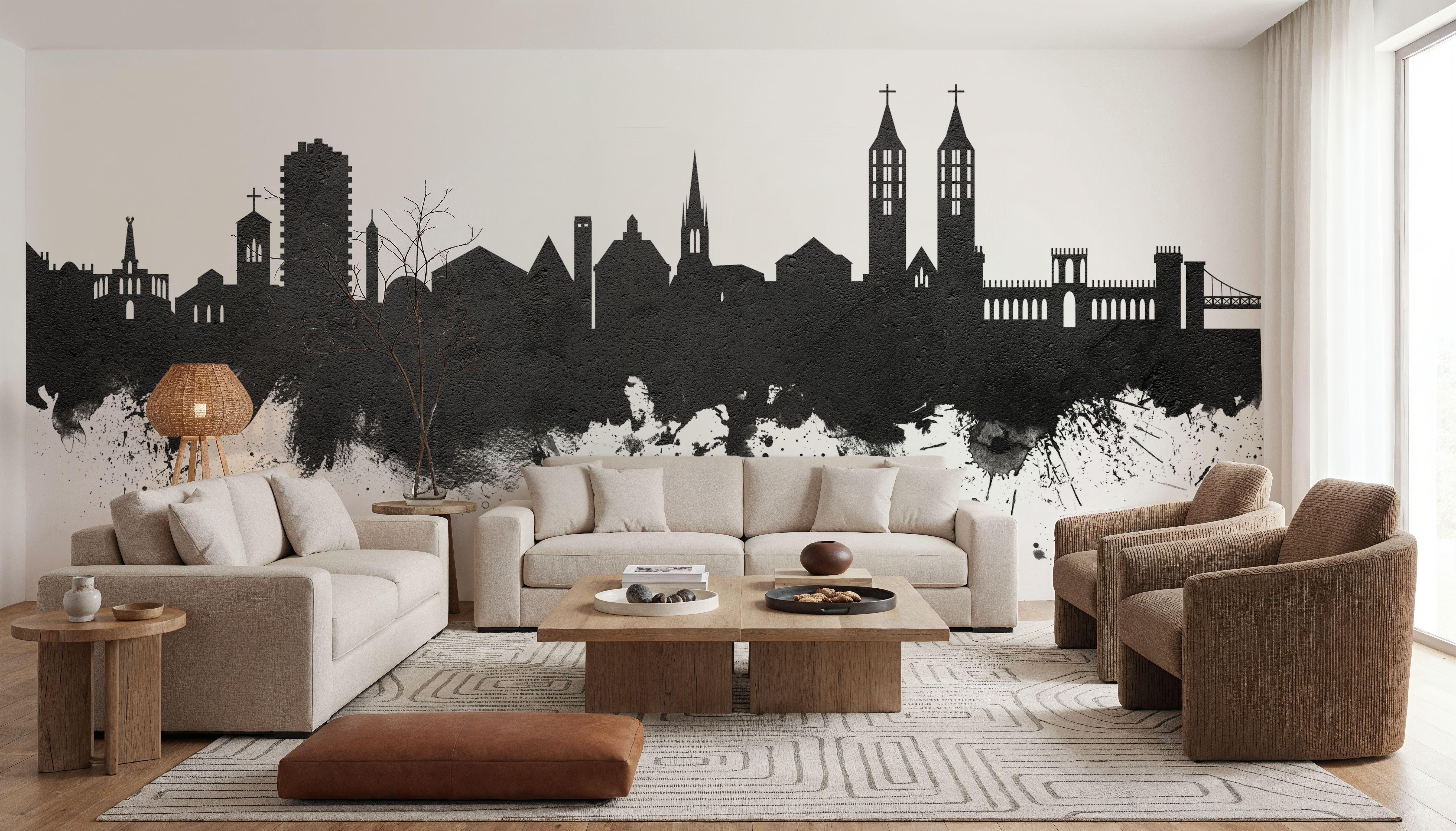 Kassel Germany Skyline Black & White