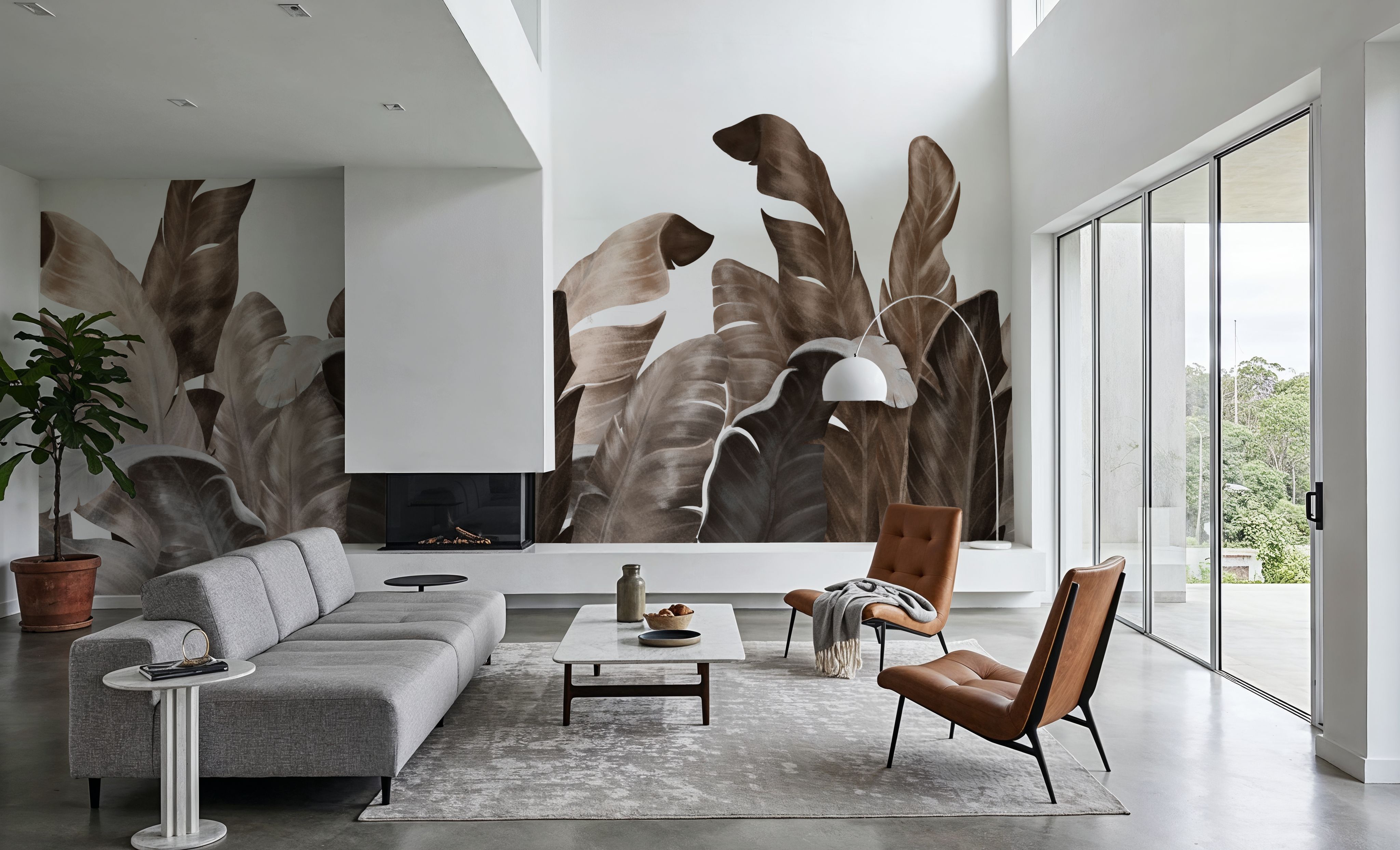 Leaves in Que, Wallpaper