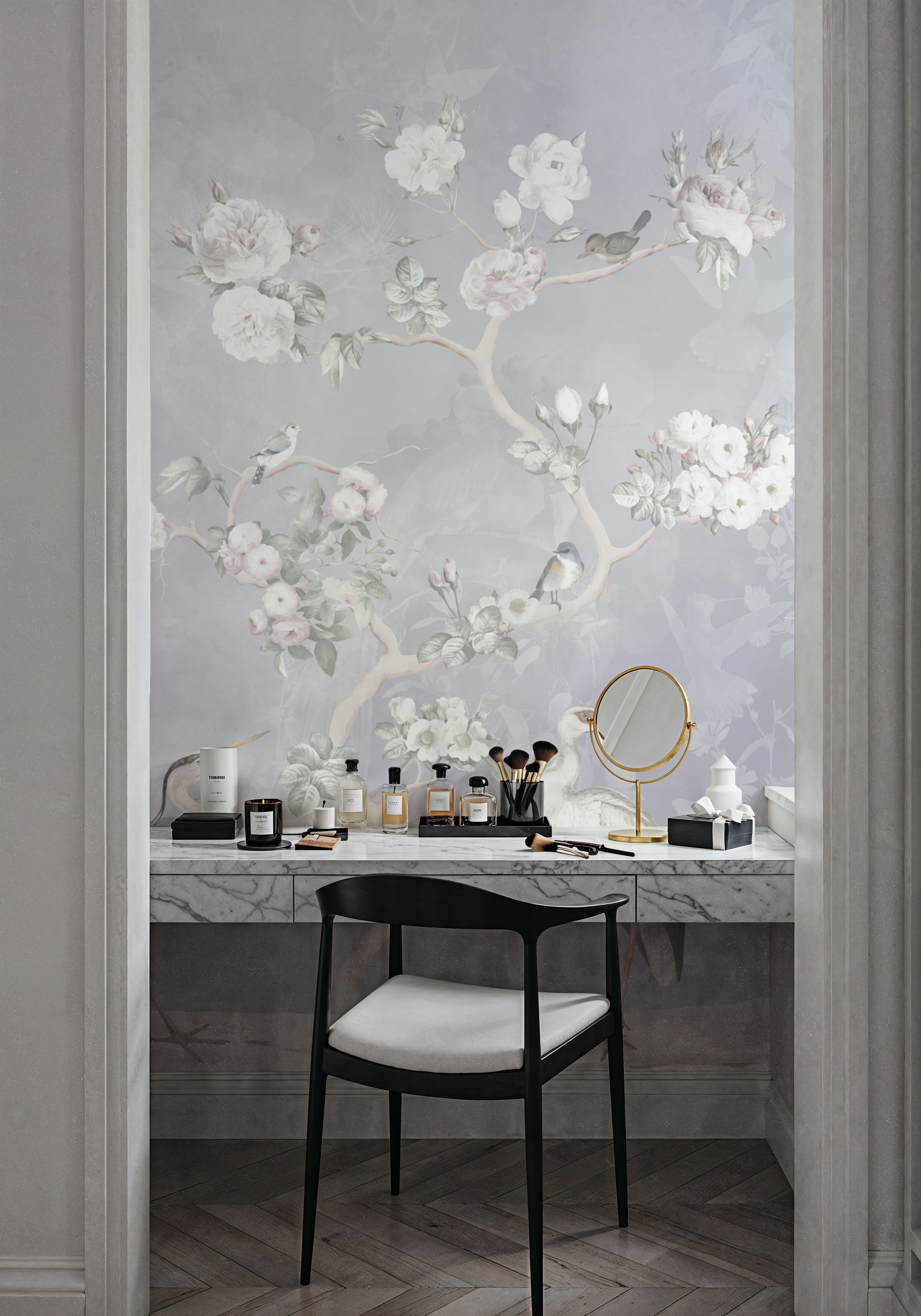 White Garden Blue