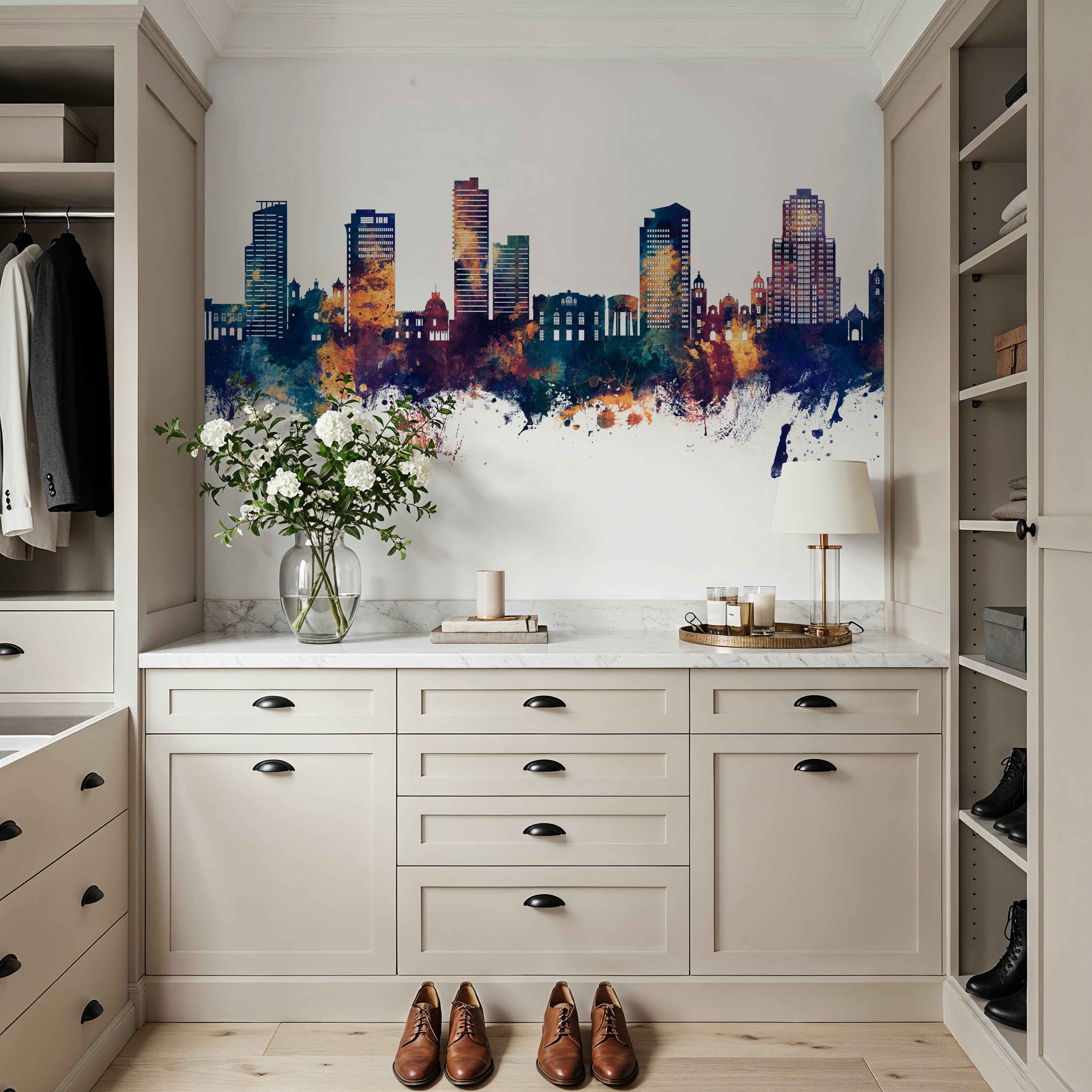 Tegucigalapa Honduras Skyline Blue & Bronze