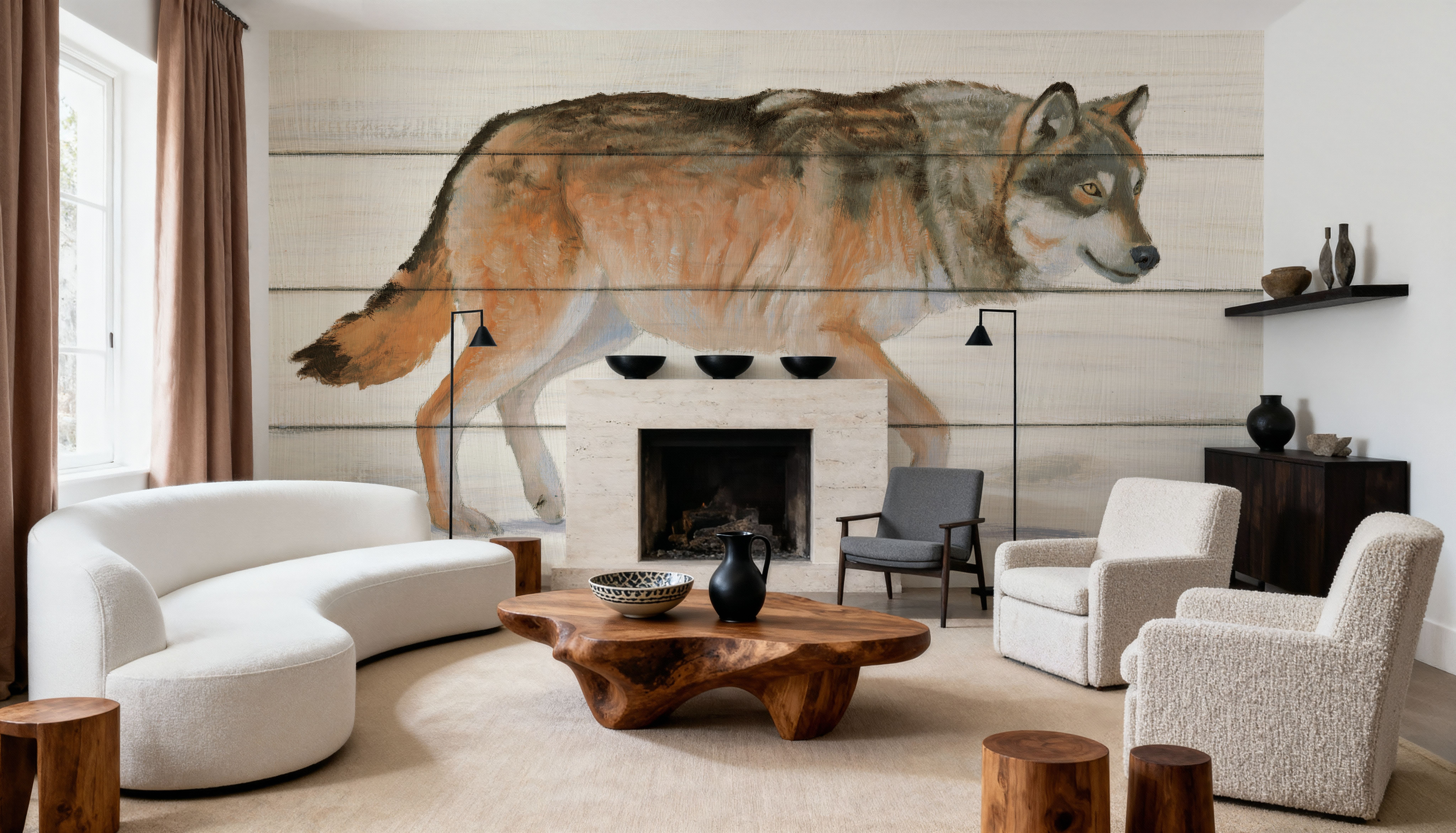 Woody Wolf, Papier peint